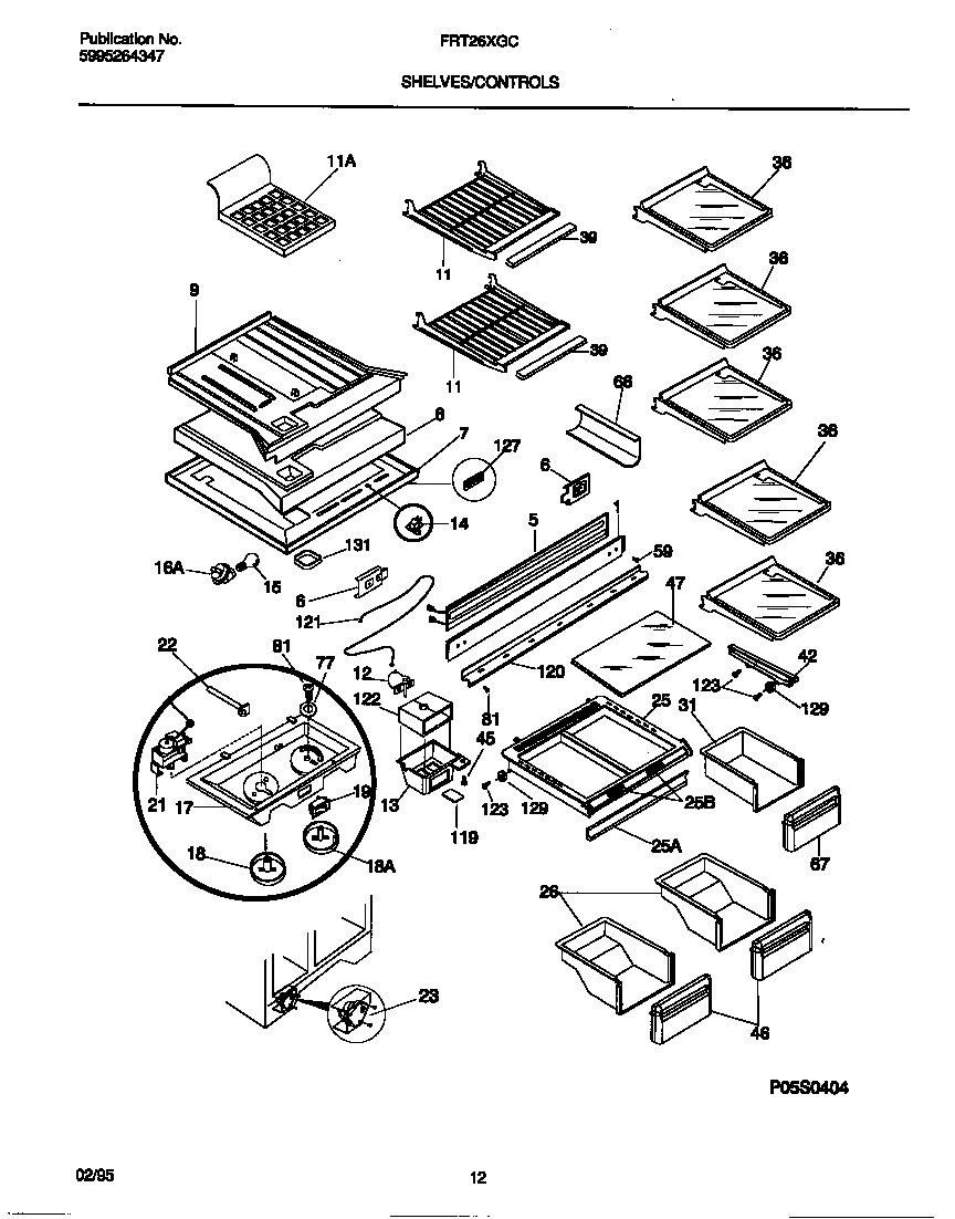 04 - SHELVES/CONTROLS