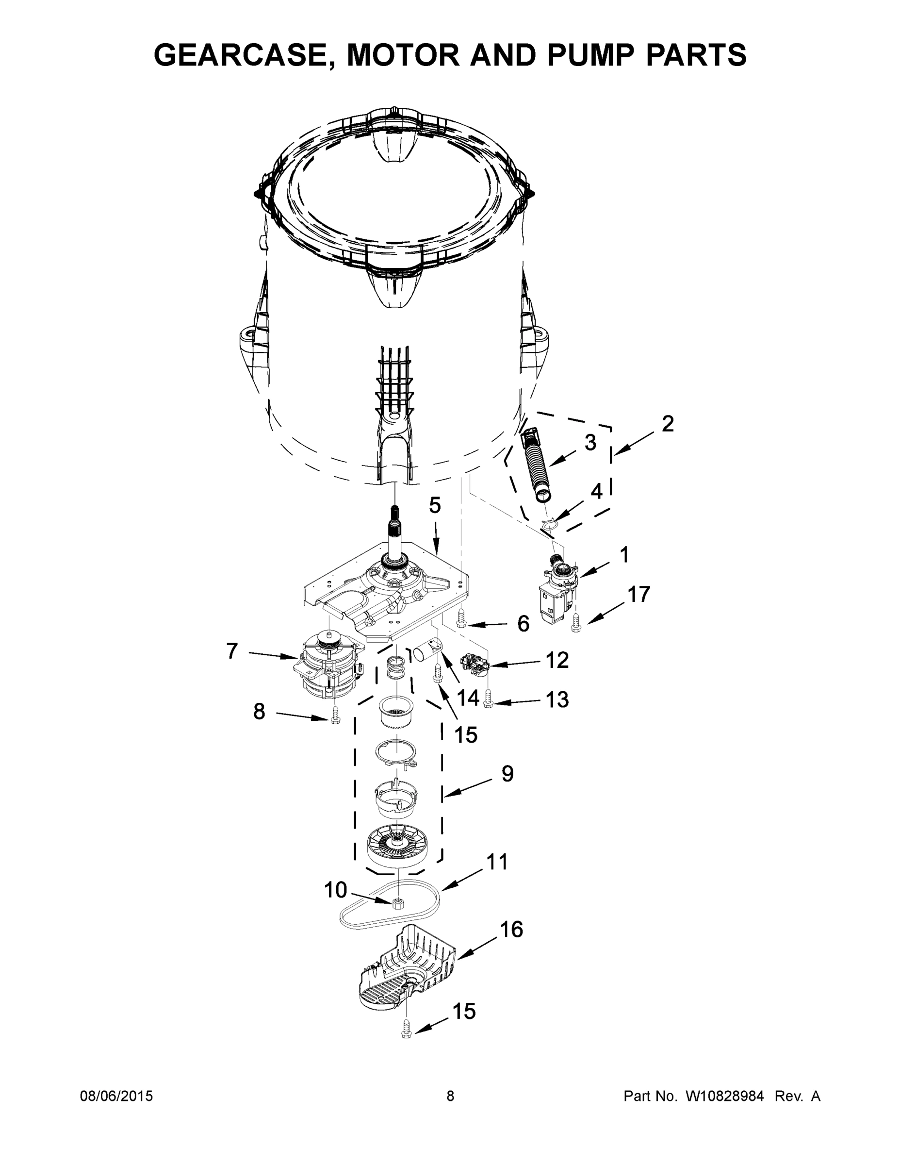 05 - GEARCASE, MOTOR AND PUMP PARTS