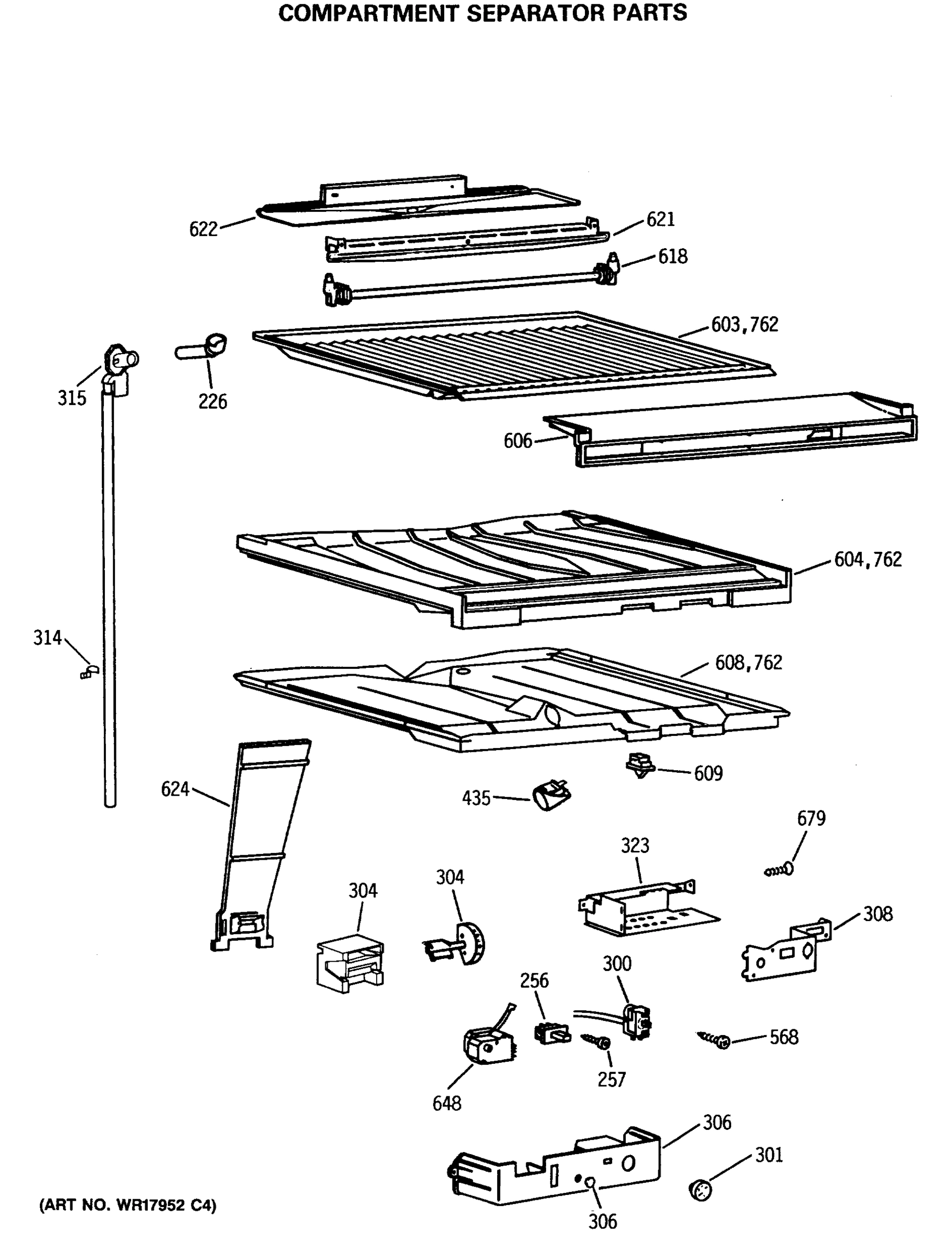 CMPARTMENT SEPARATOR PARTS