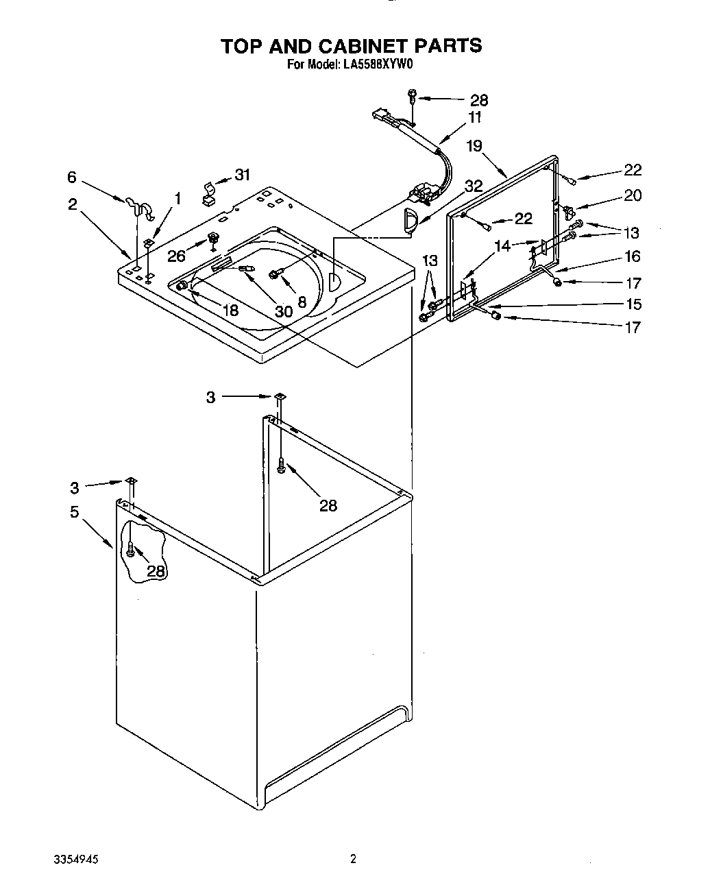 02 - TOP AND CABINET, LIT/OPTIONAL