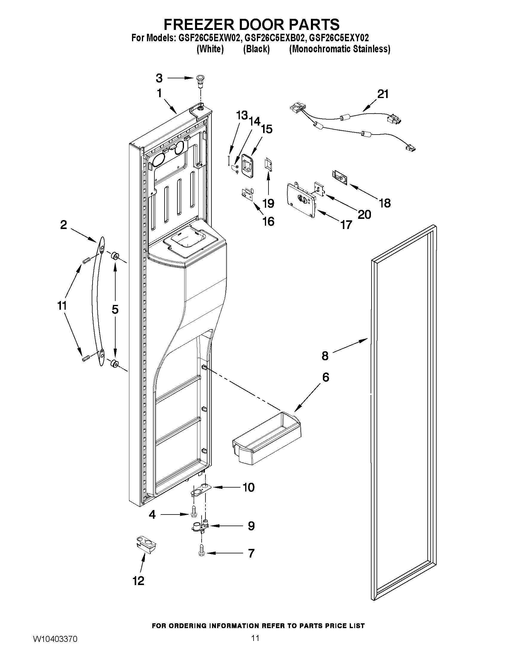 07 - FREEZER DOOR PARTS
