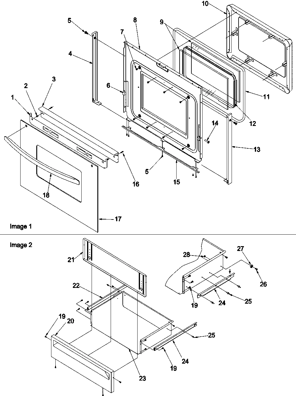 05 - Oven Door and Storage Drawer