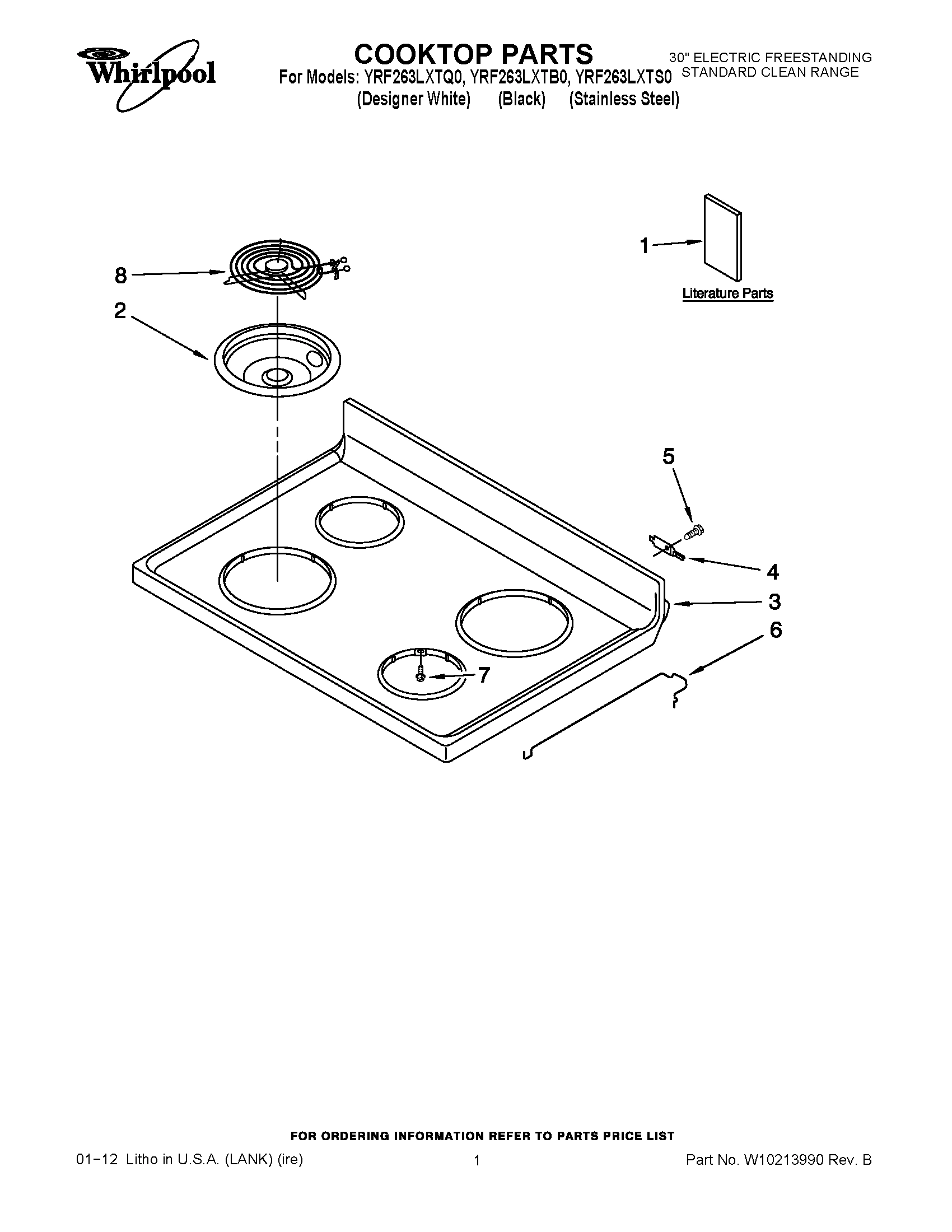 01 - COOKTOP PARTS
