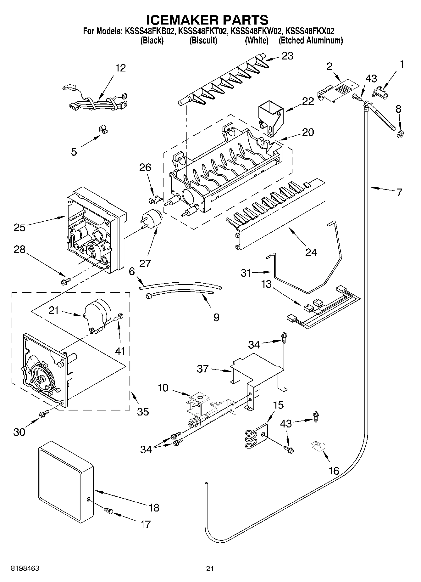 13 - ICEMAKER PARTS