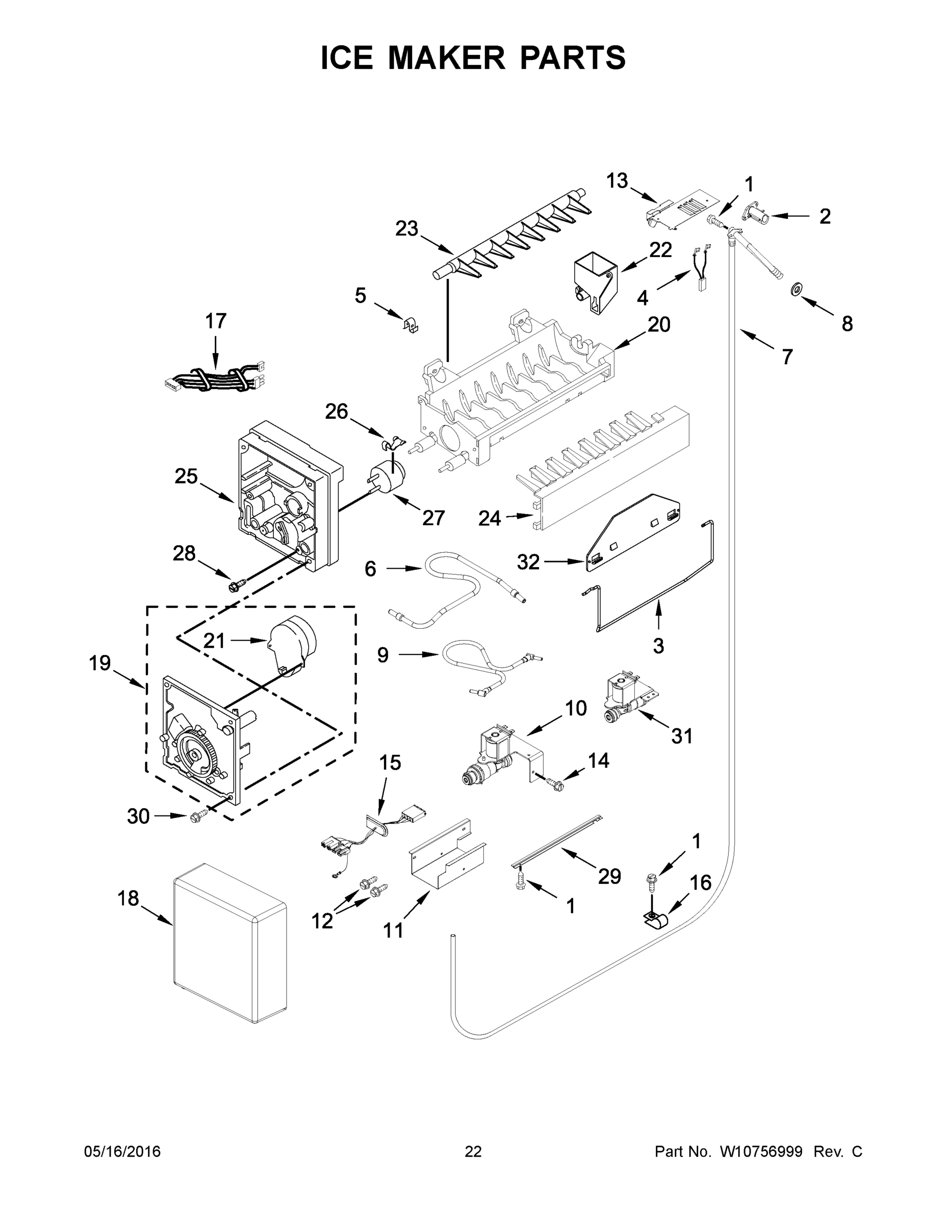 12 - ICE MAKER PARTS