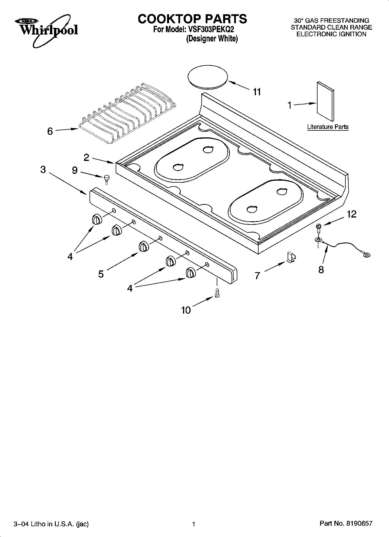 01 - COOKTOP PARTS