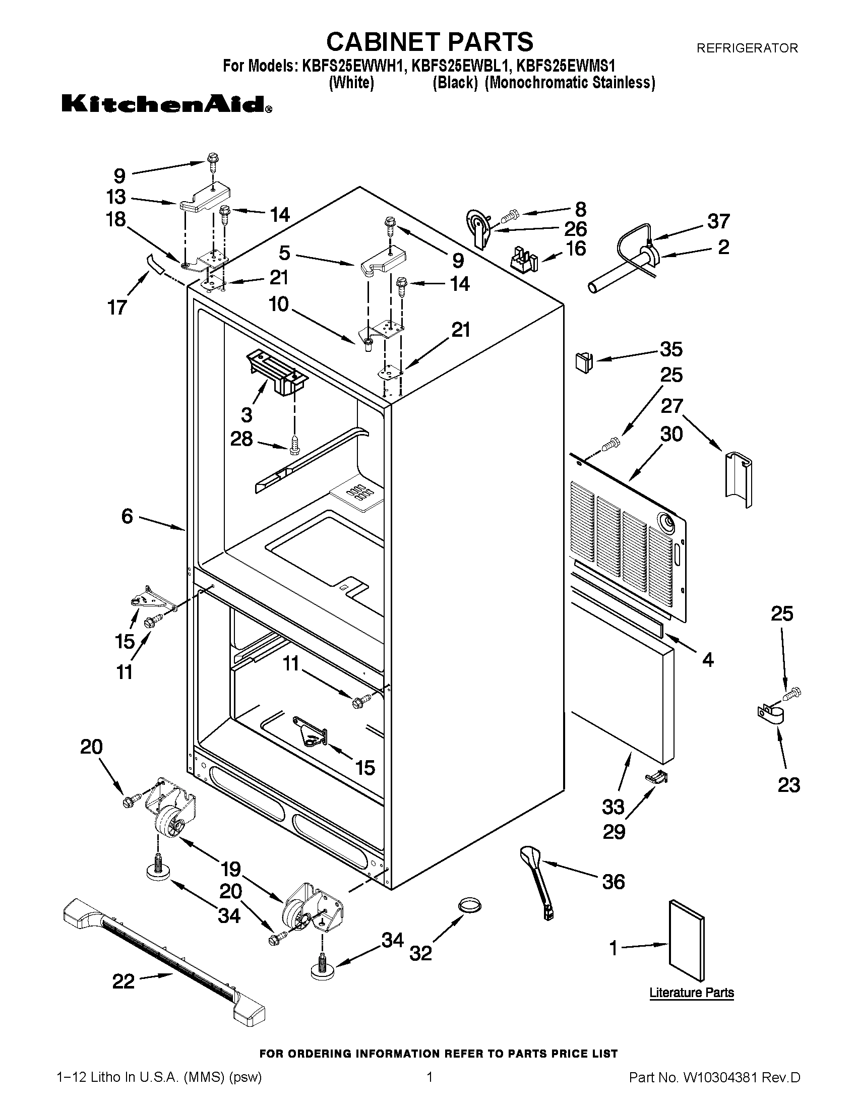 01 - CABINET PARTS