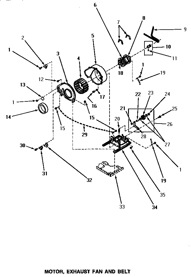 09 - MOTOR, EXHAUST FAN & BELT