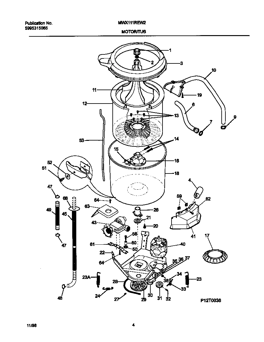 03 - P12T0036 WSHR MTR,HOSE