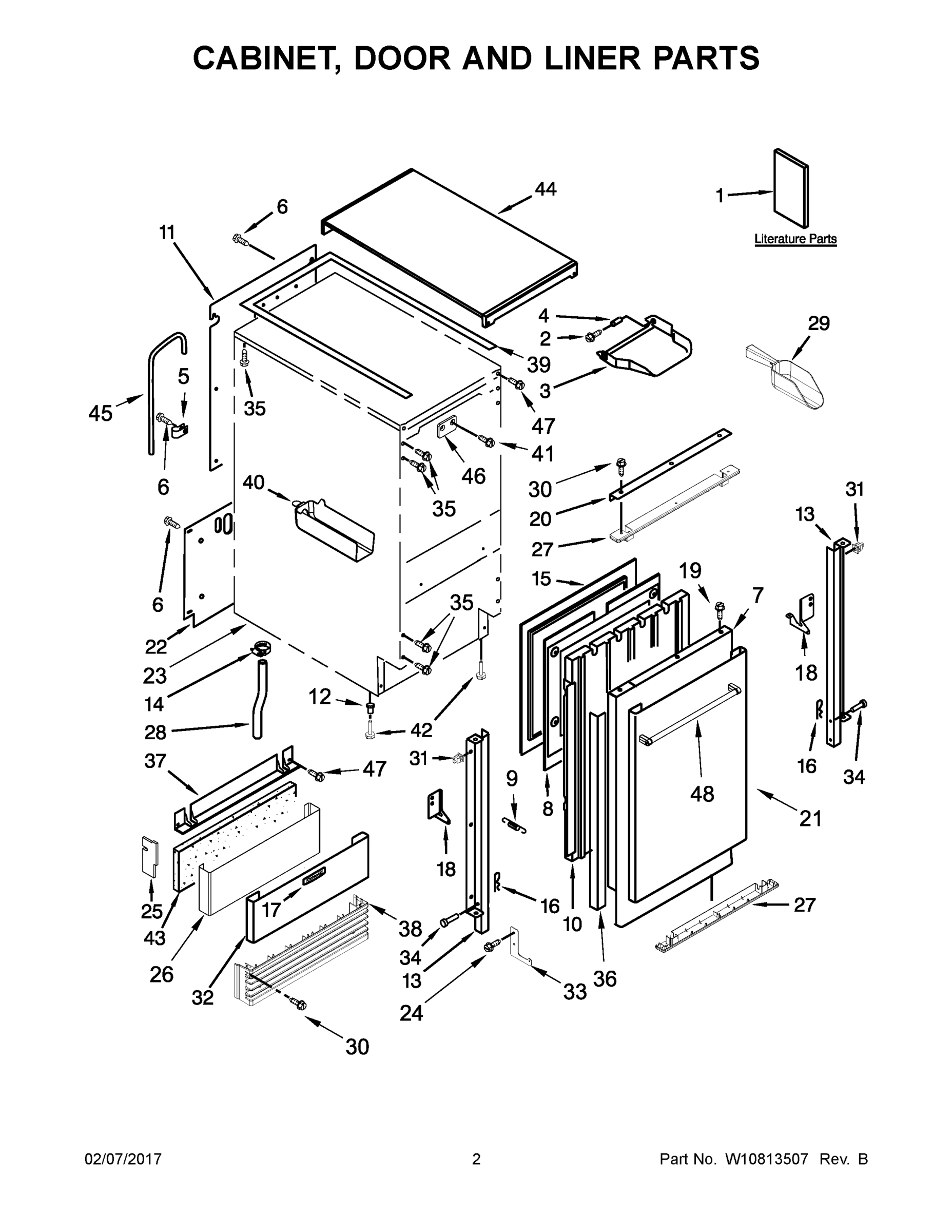 02 - CABINET, DOOR AND LINER PARTS