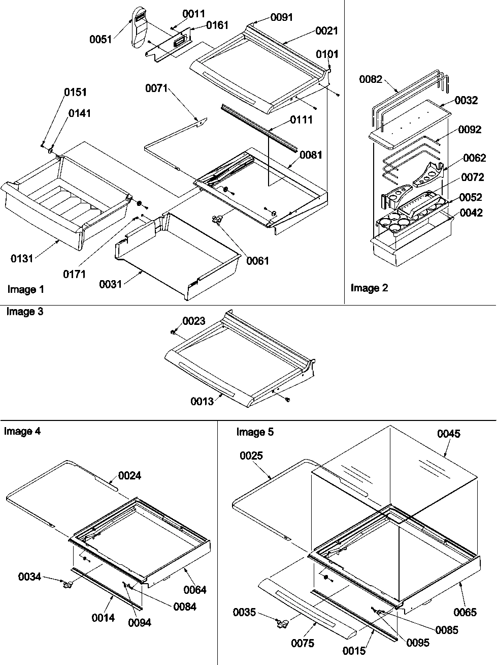 03 - DELI, SHELVES, CRISPER ASSY.