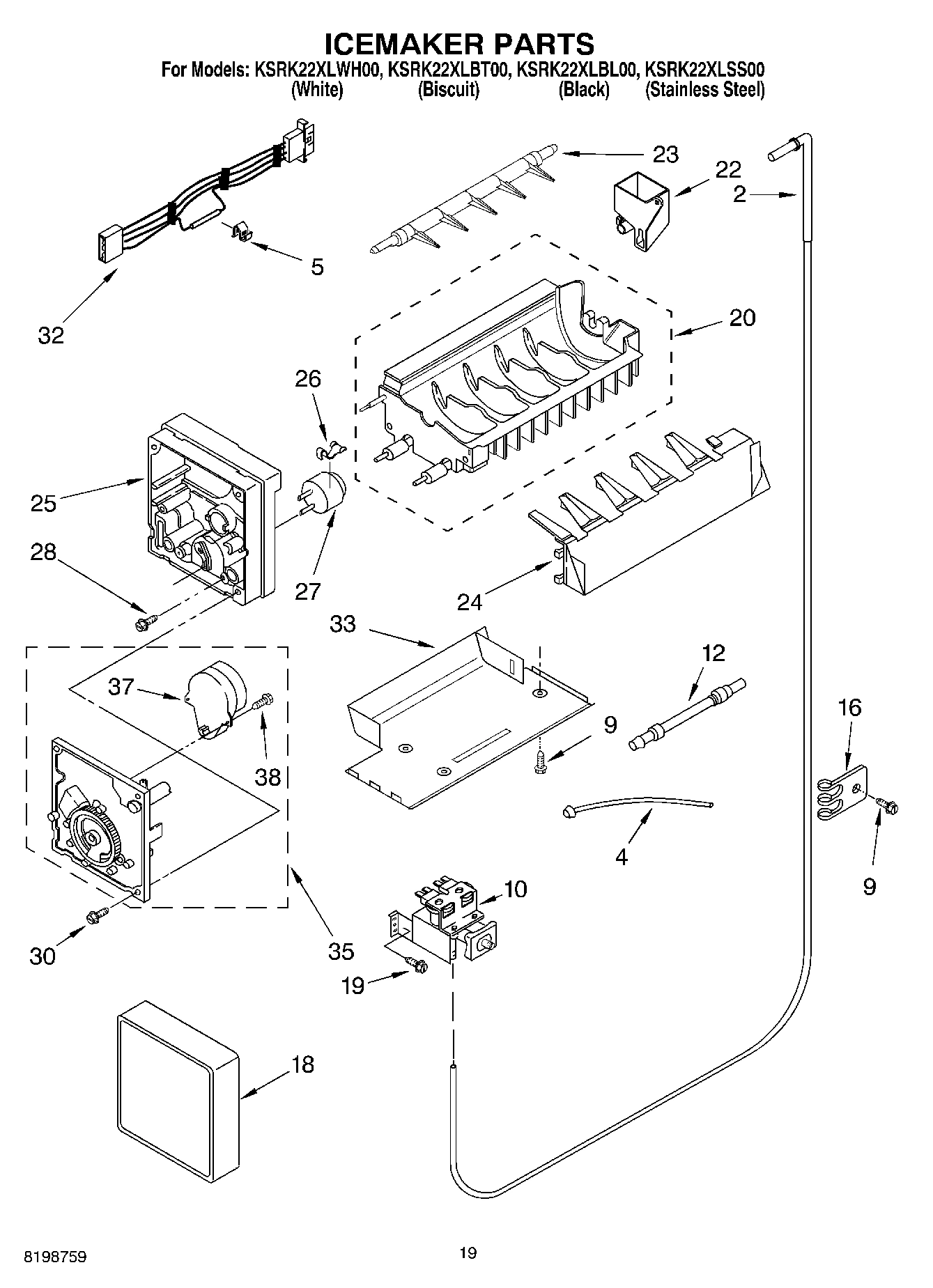 11 - ICEMAKER PARTS