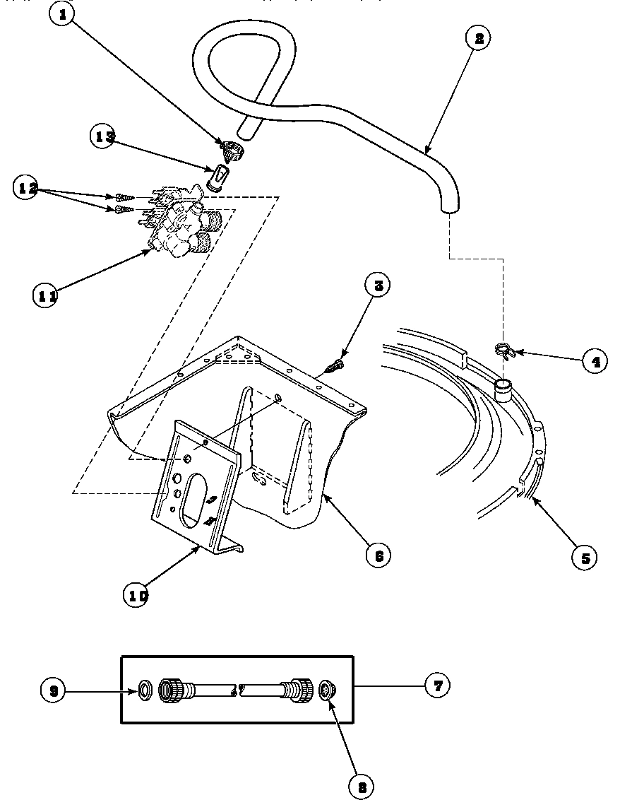 17 - INLET/FILL HOSE & MIXING VLV MTG BRKT