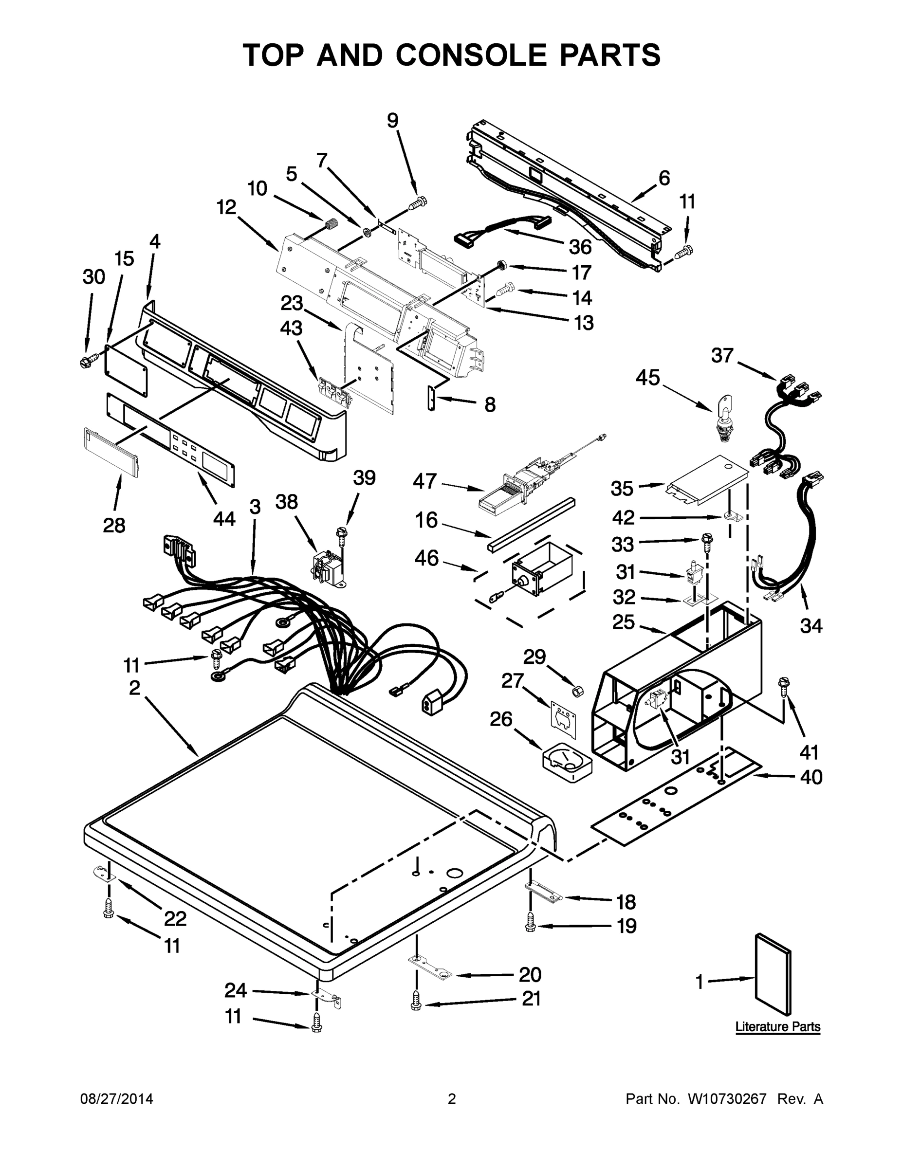 02 - TOP AND CONSOLE PARTS