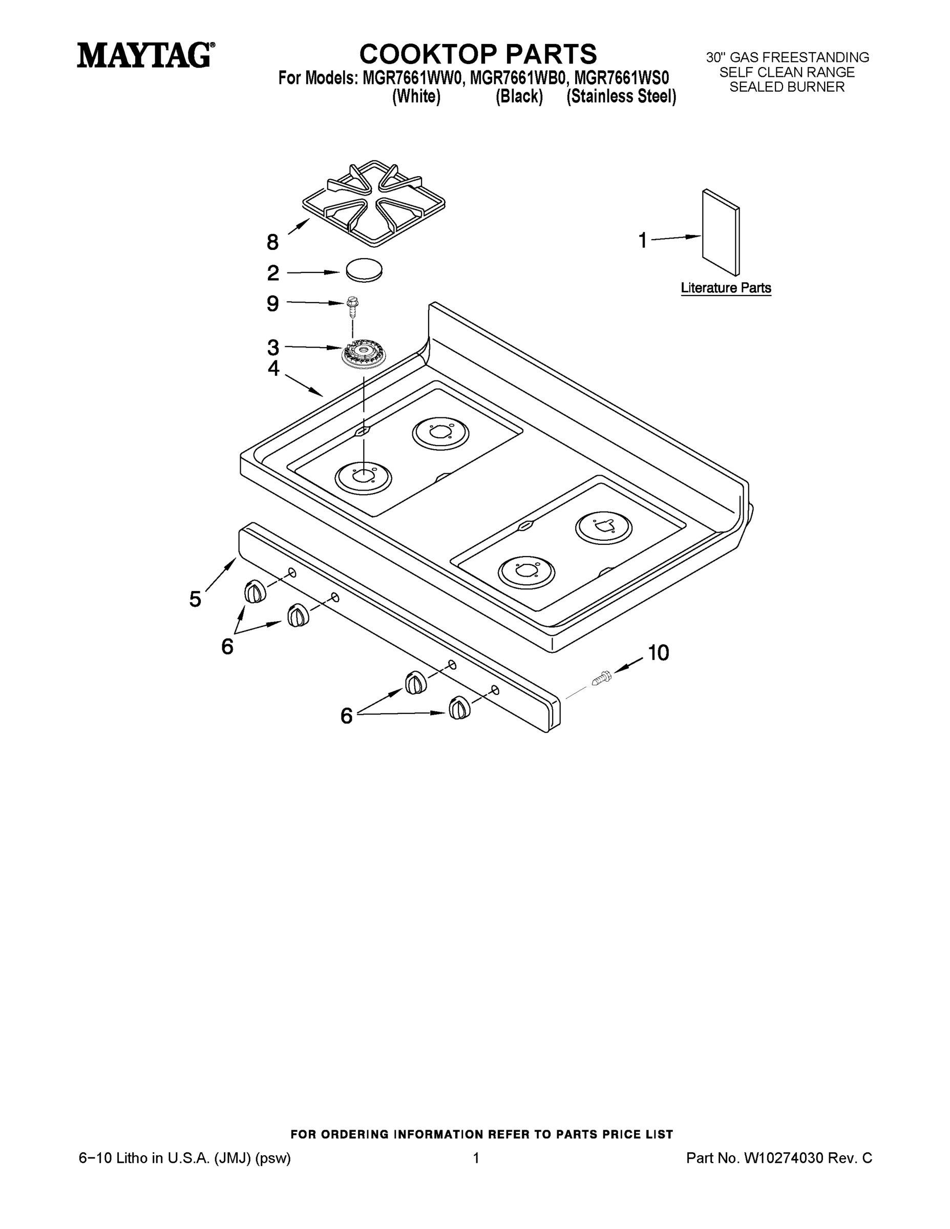 01 - COOKTOP PARTS