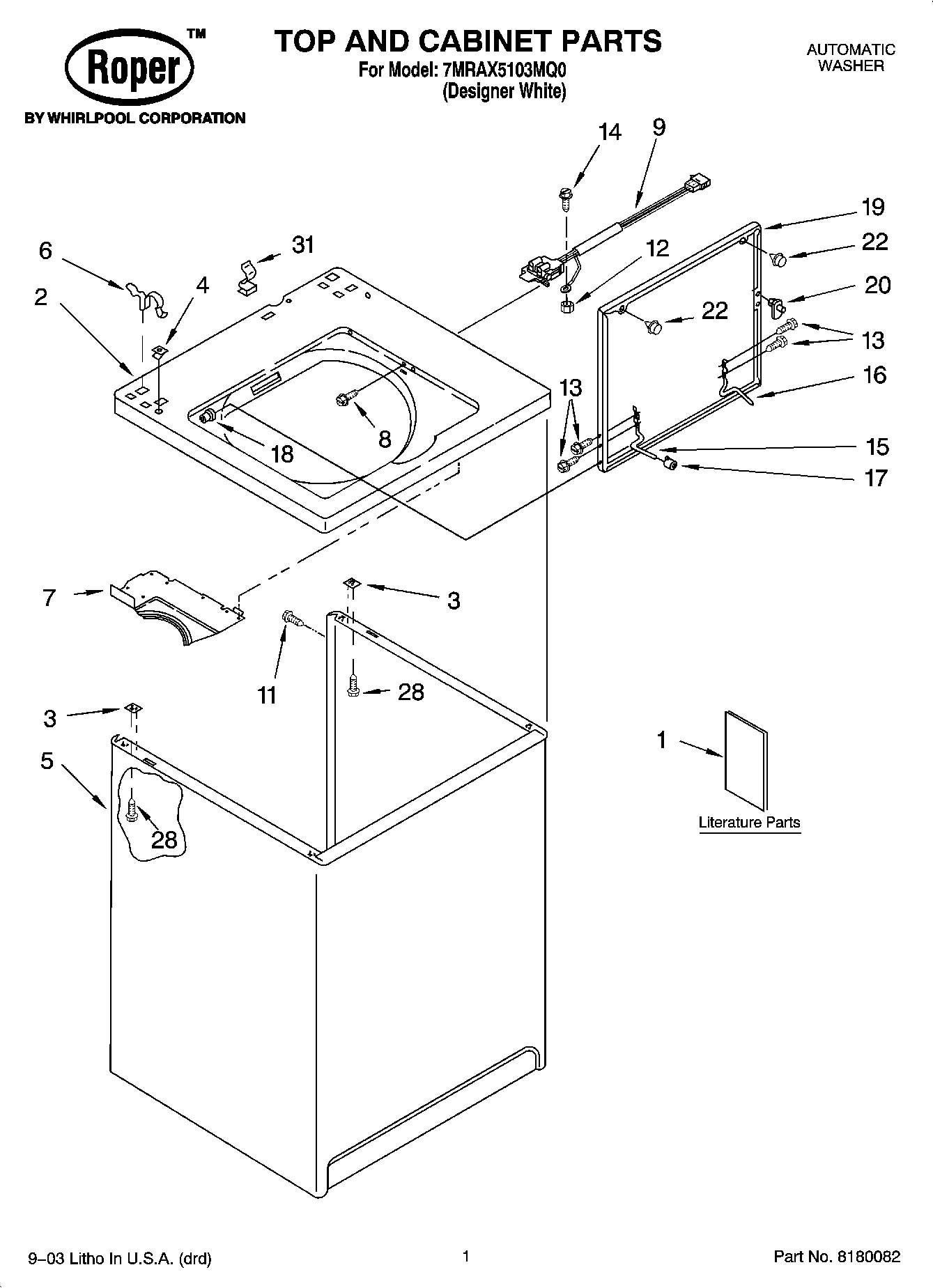 01 - TOP AND CABINET PARTS