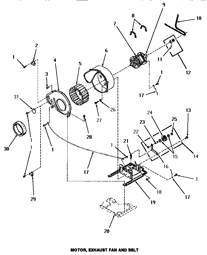 08 - MOTOR, EXHAUST FAN & BELT