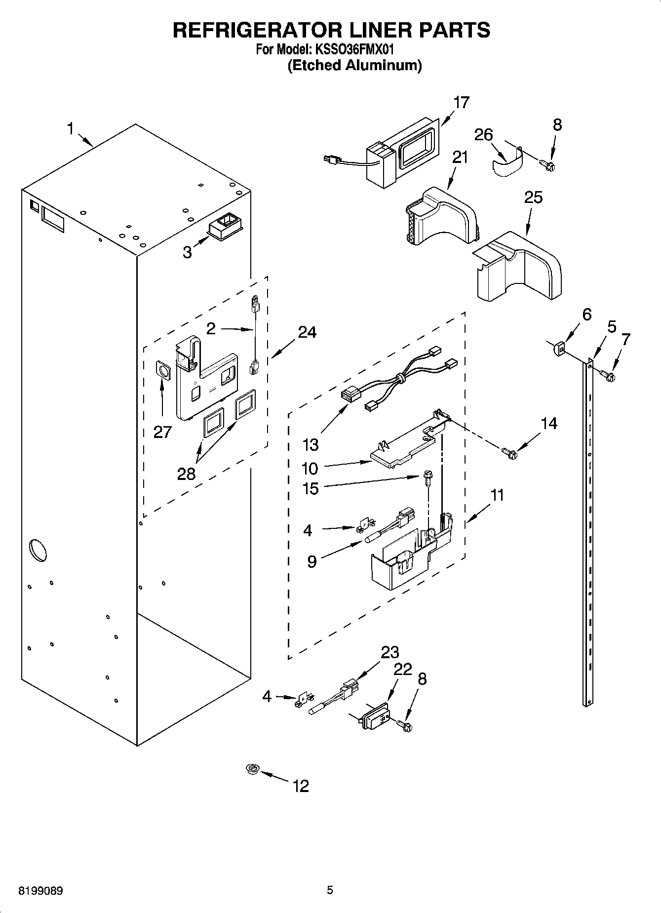 04 - REFRIGERATOR LINER PARTS