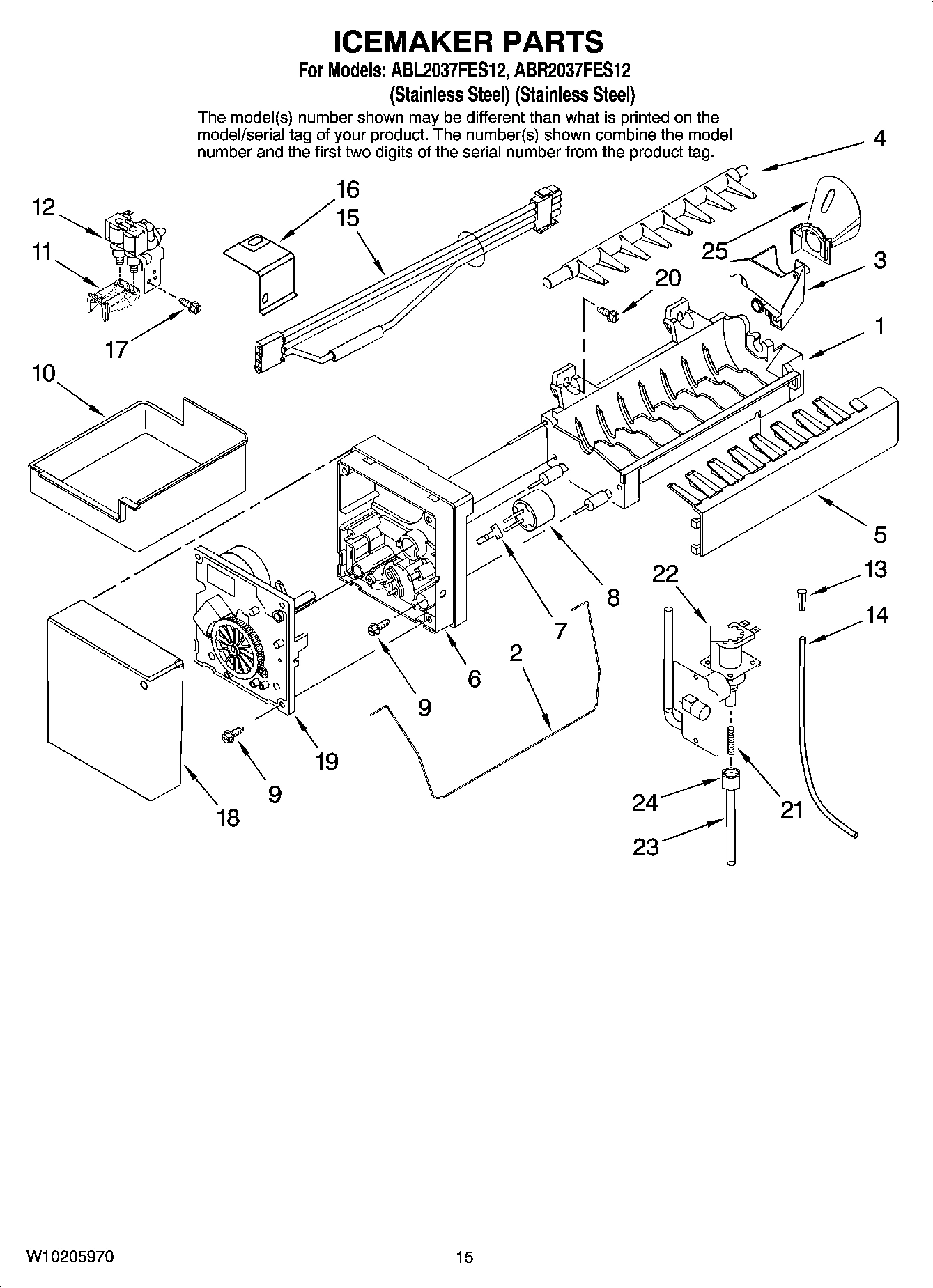 08 - ICEMAKER PARTS, OPTIONAL PARTS (NOT INCLUDED)