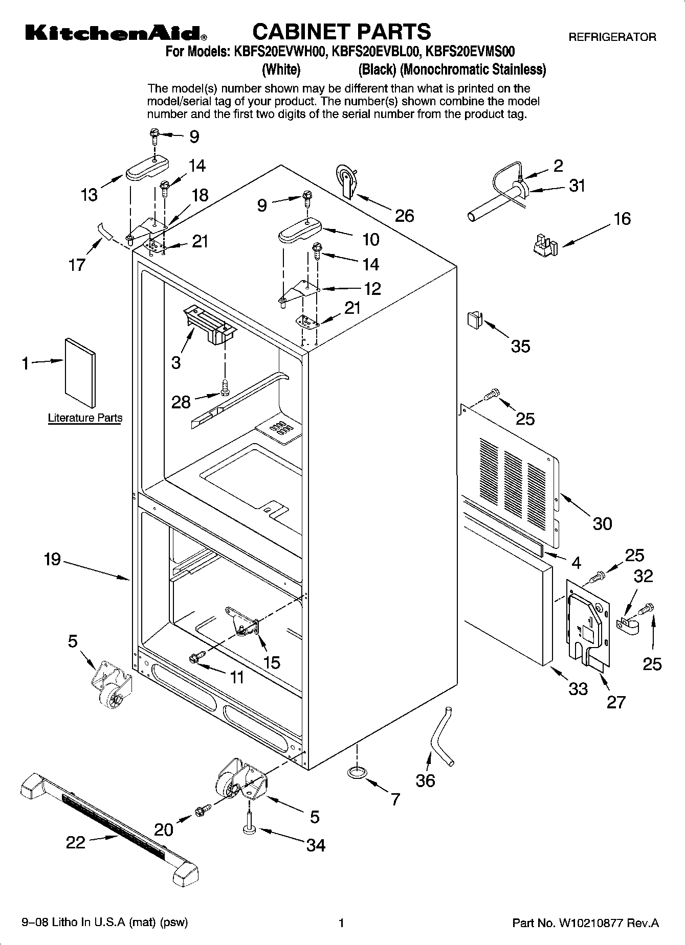 01 - CABINET PARTS