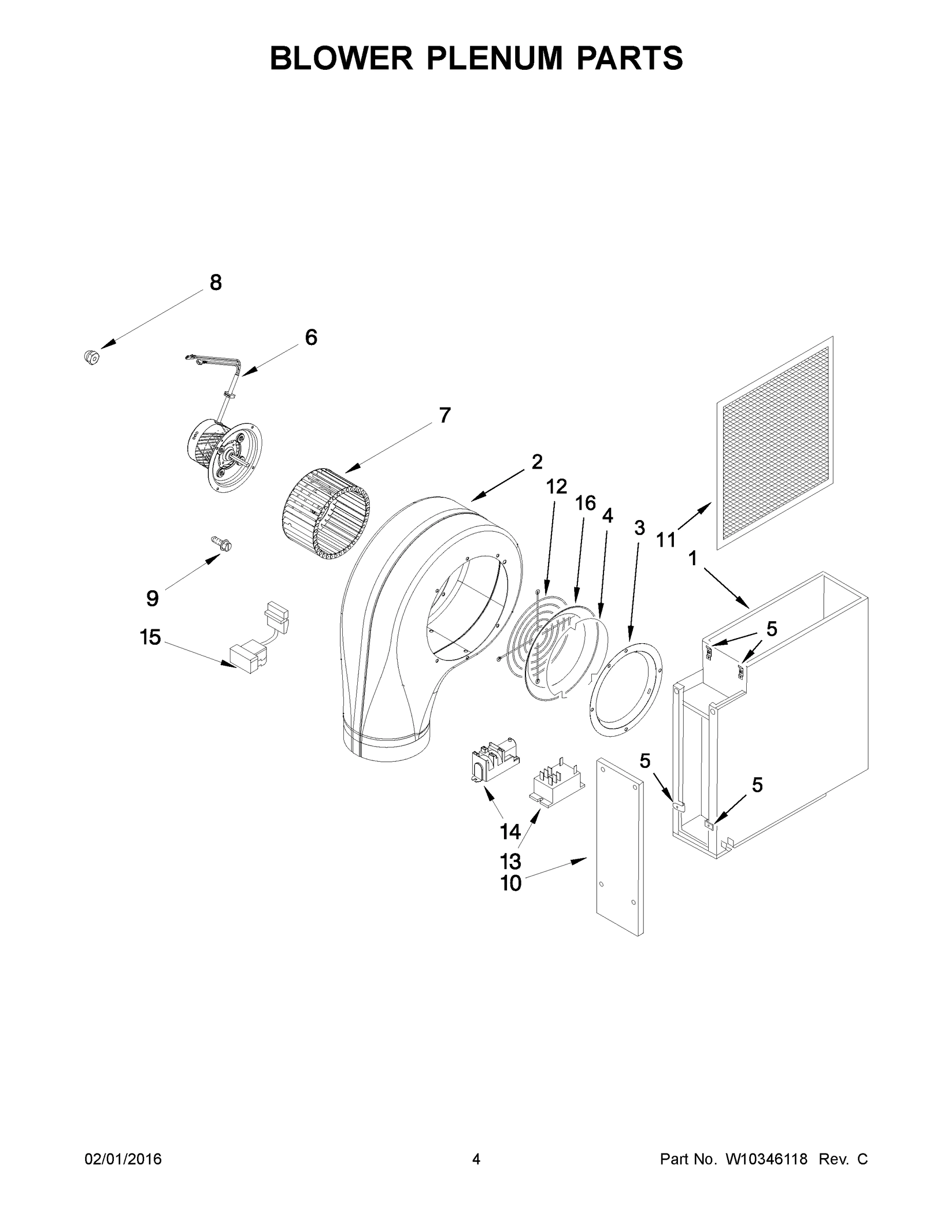 03 - BLOWER PLENUM PARTS
