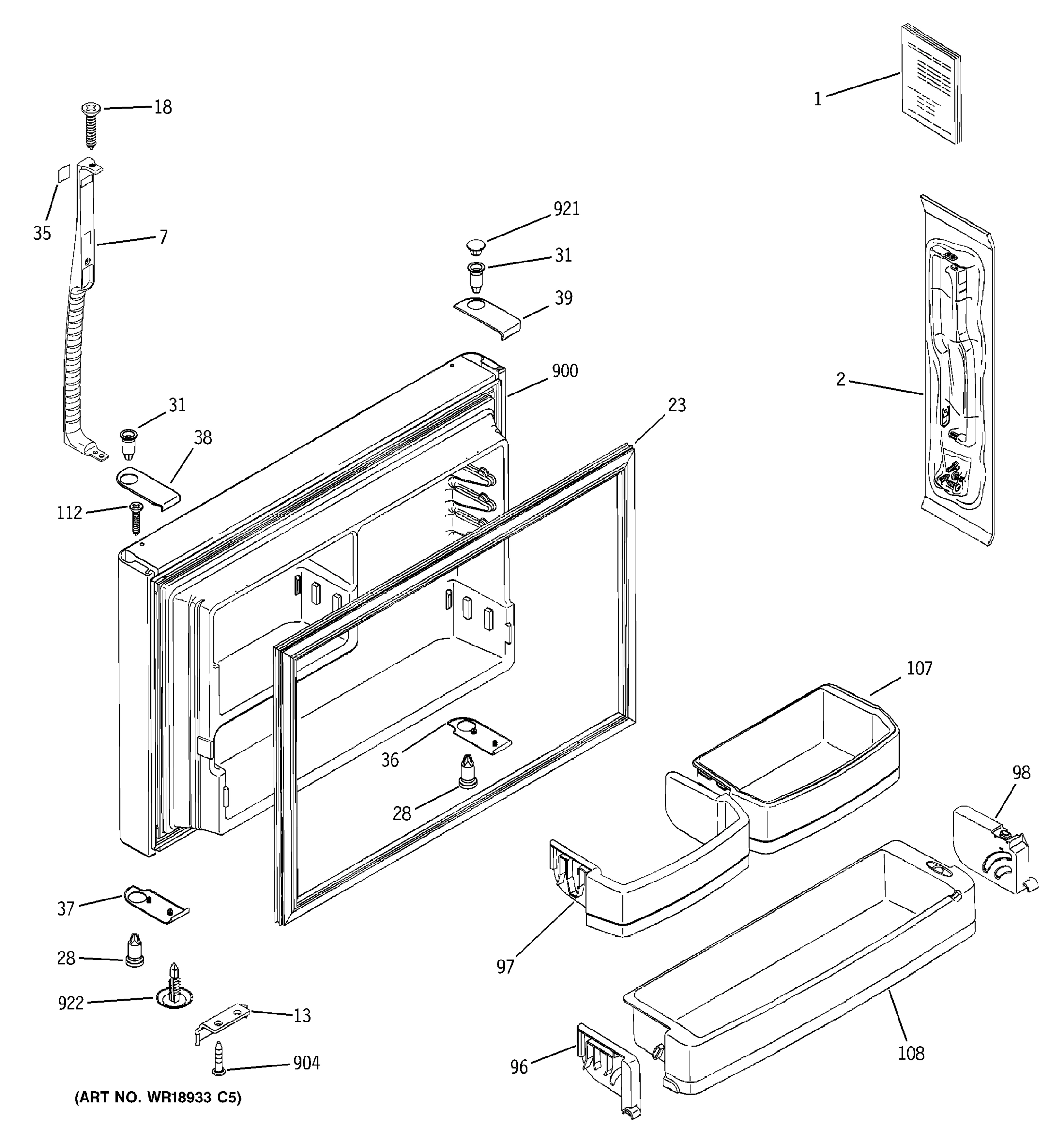 FREEZER DOOR