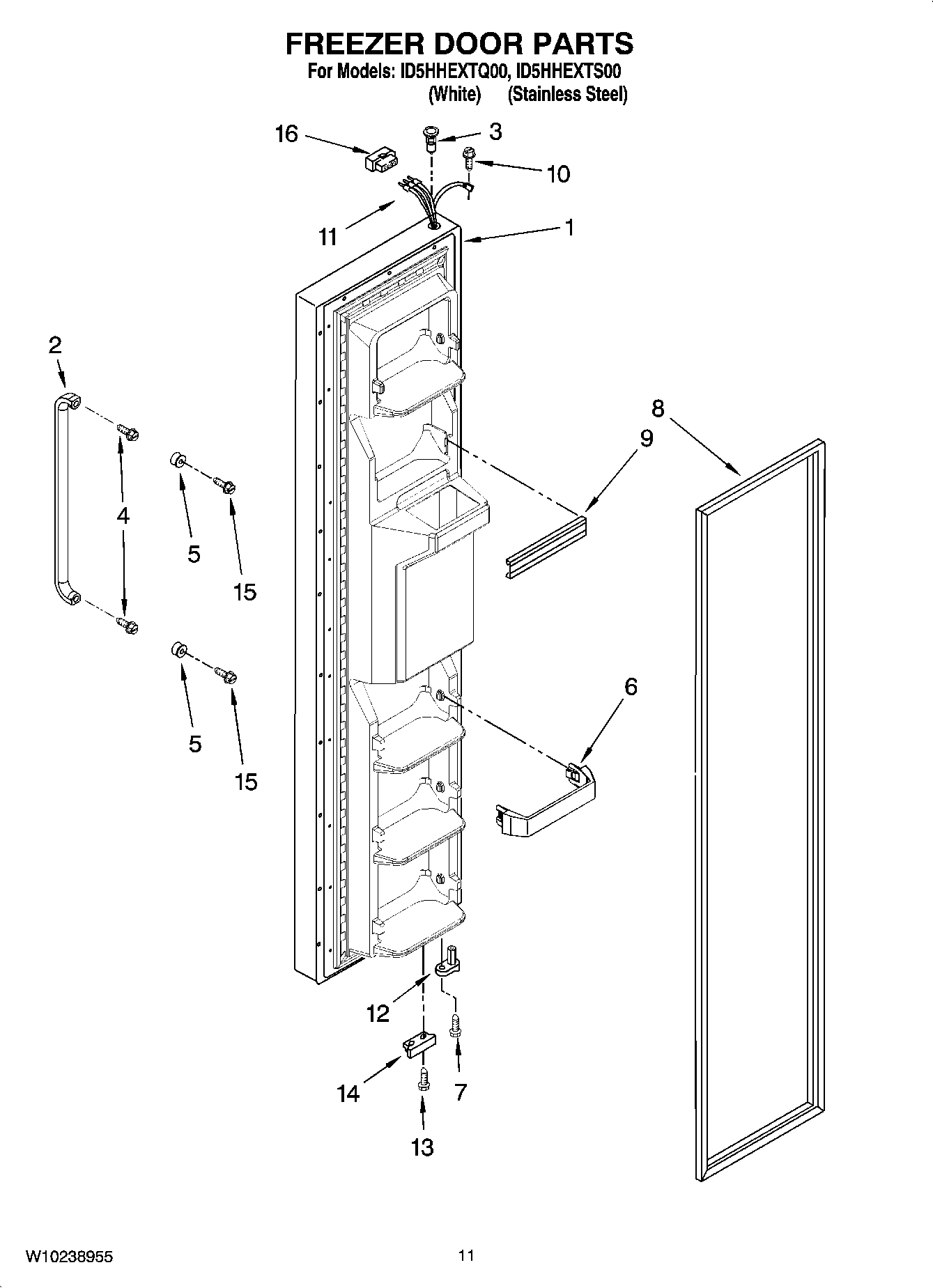 07 - FREEZER DOOR PARTS