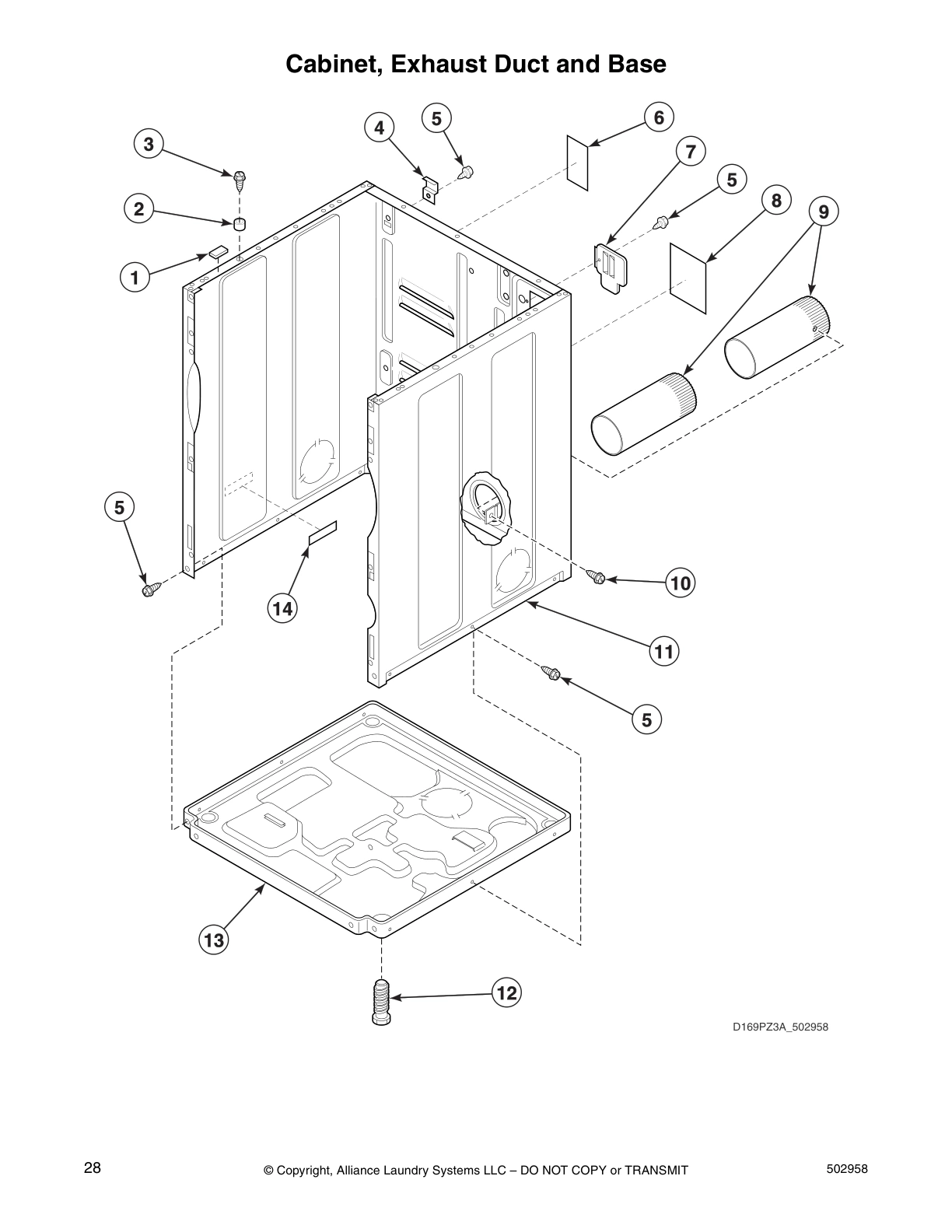 Cabinet, Exhaust Duct and Base