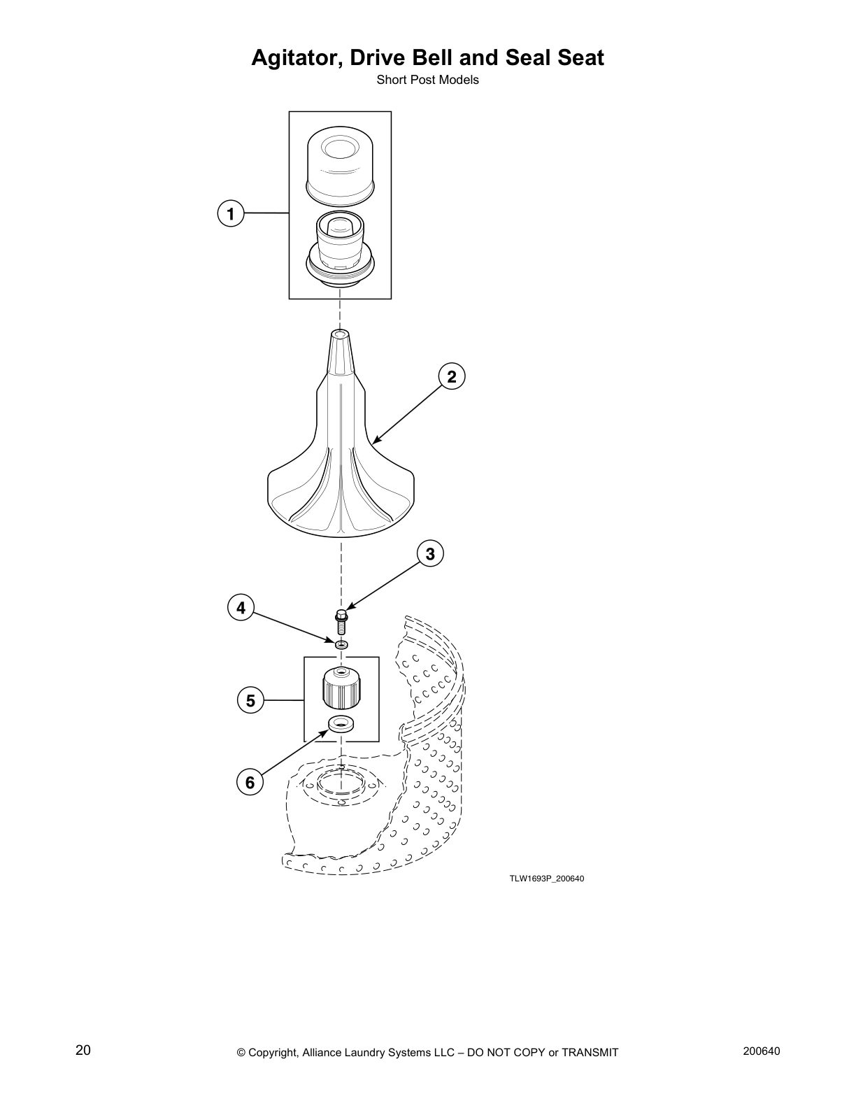 Agitator, Drive Bell and Seal Seat