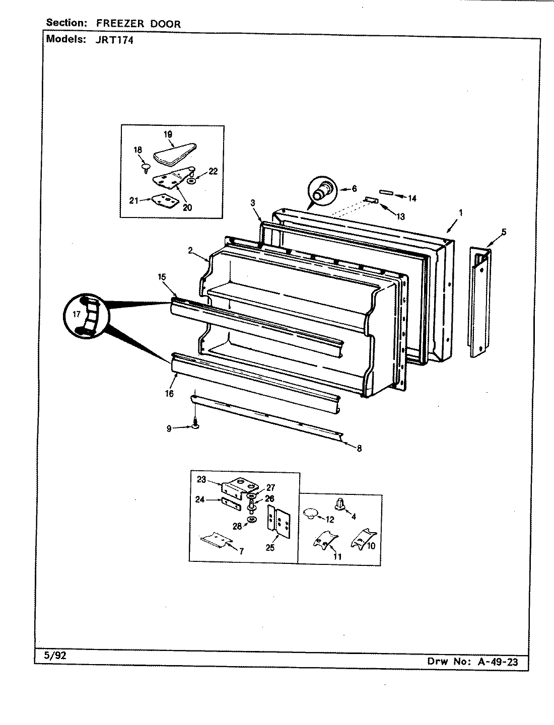 01 - FREEZER DOOR (B/M CJ23A)