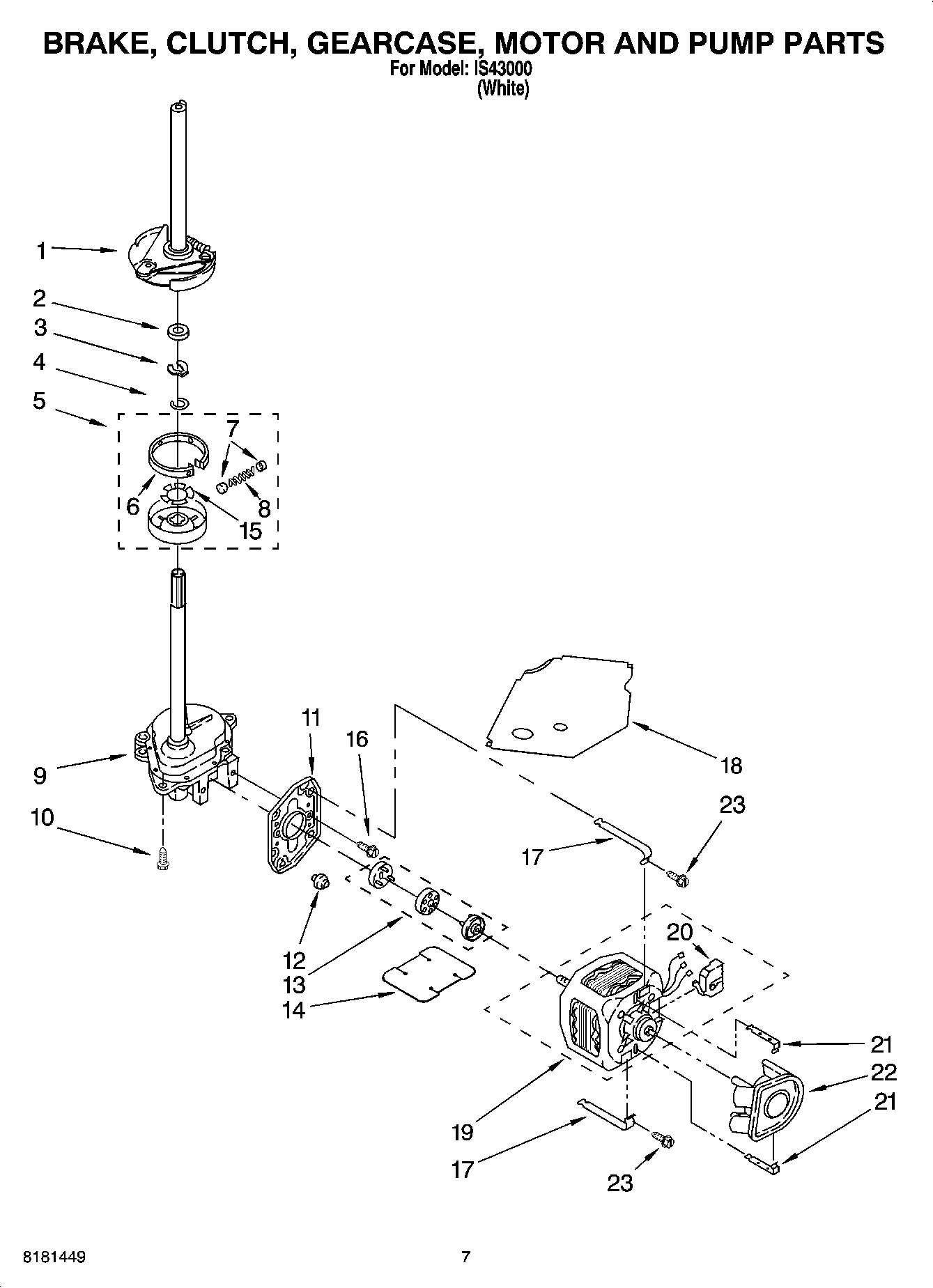 04 - BRAKE, CLUTCH, GEARCASE, MOTOR AND PUMP PARTS