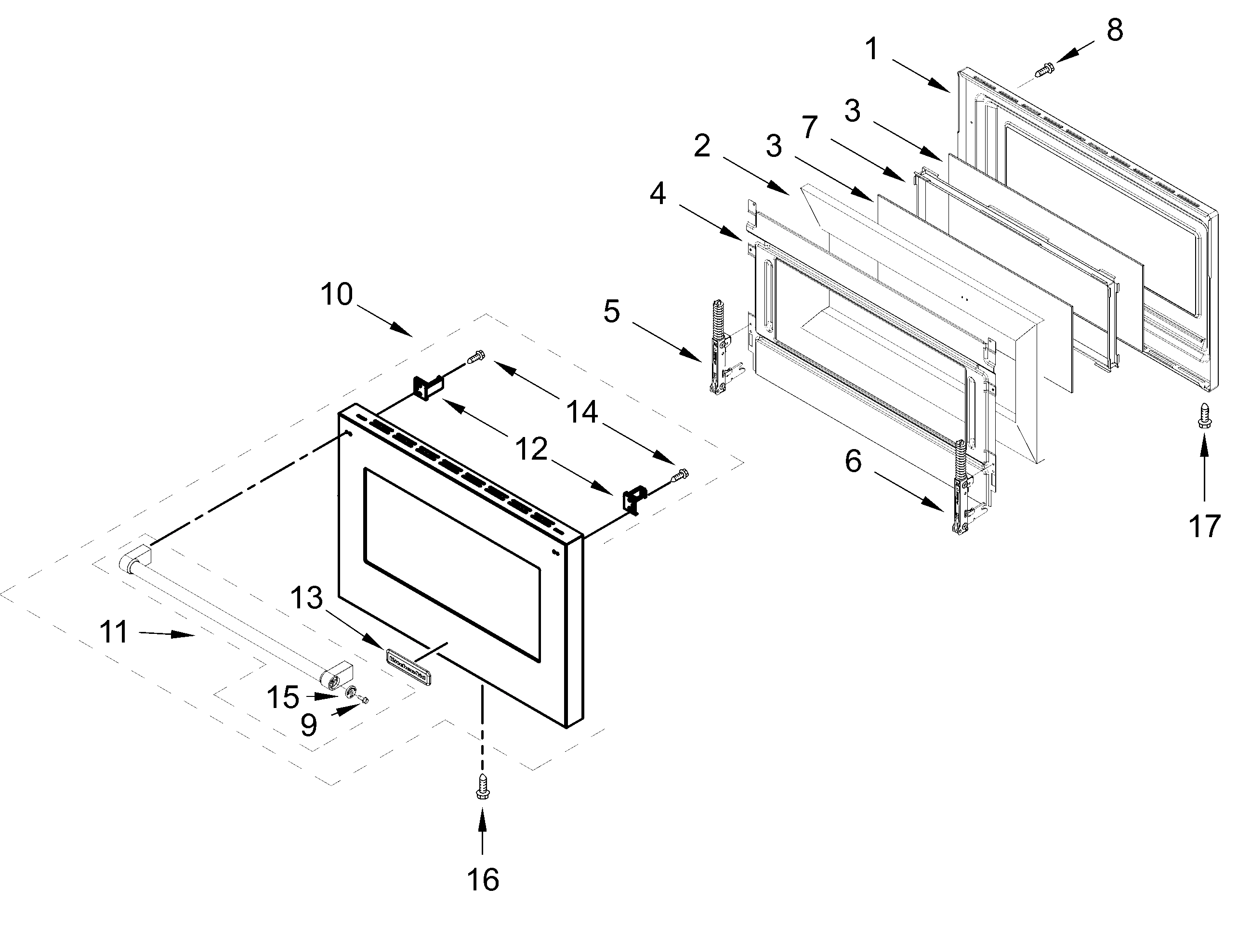OVEN DOOR PARTS