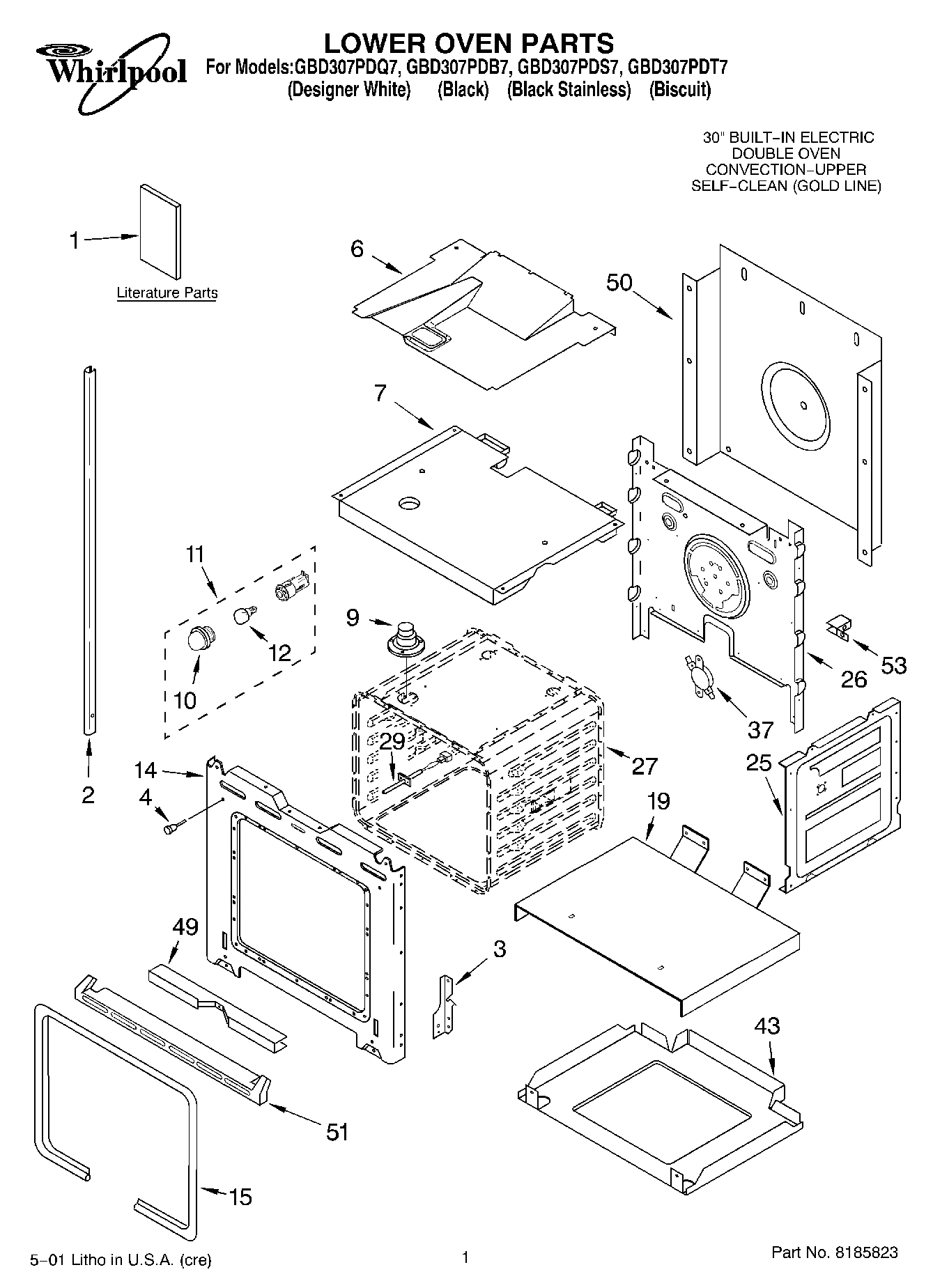01 - LOWER OVEN, LITERATURE
