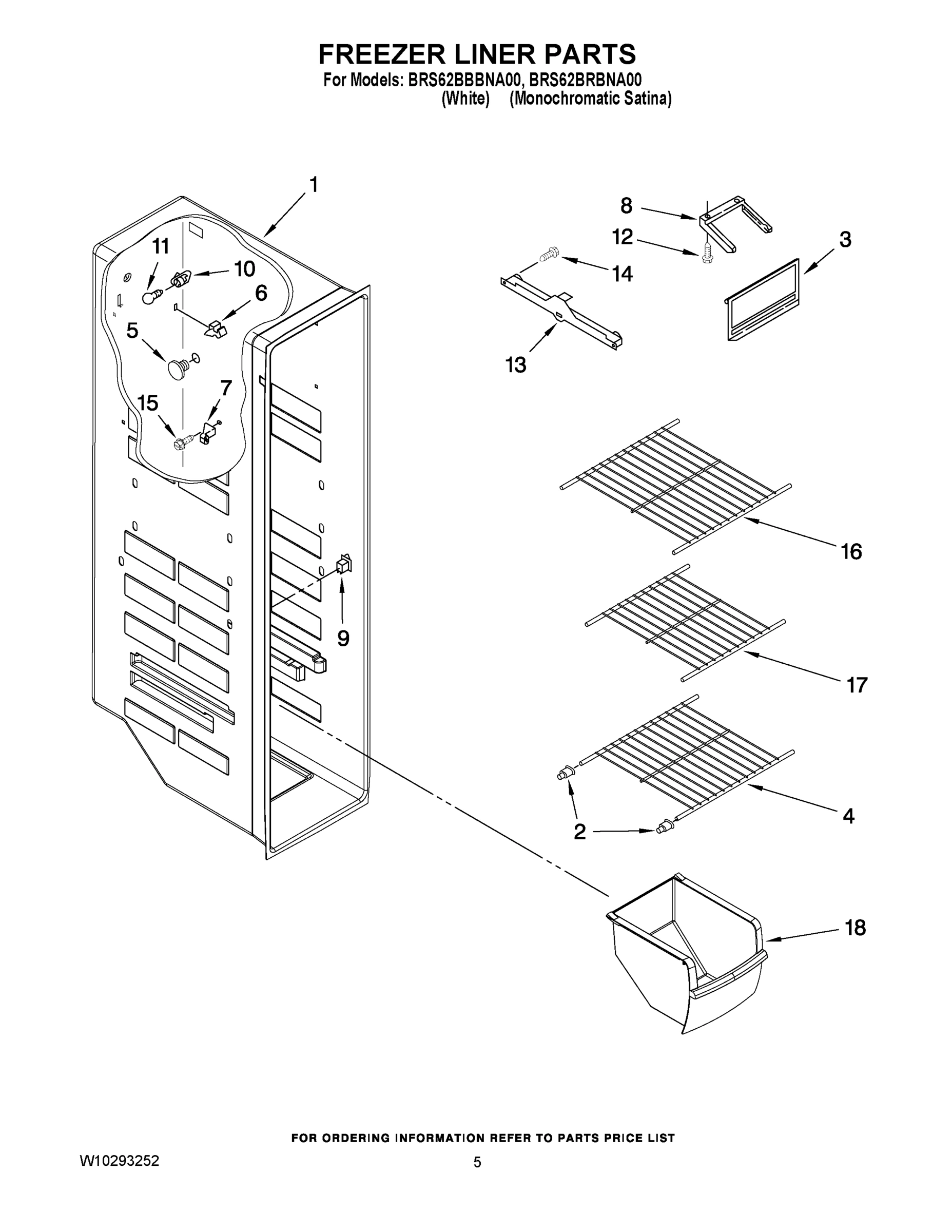 04 - FREEZER LINER PARTS