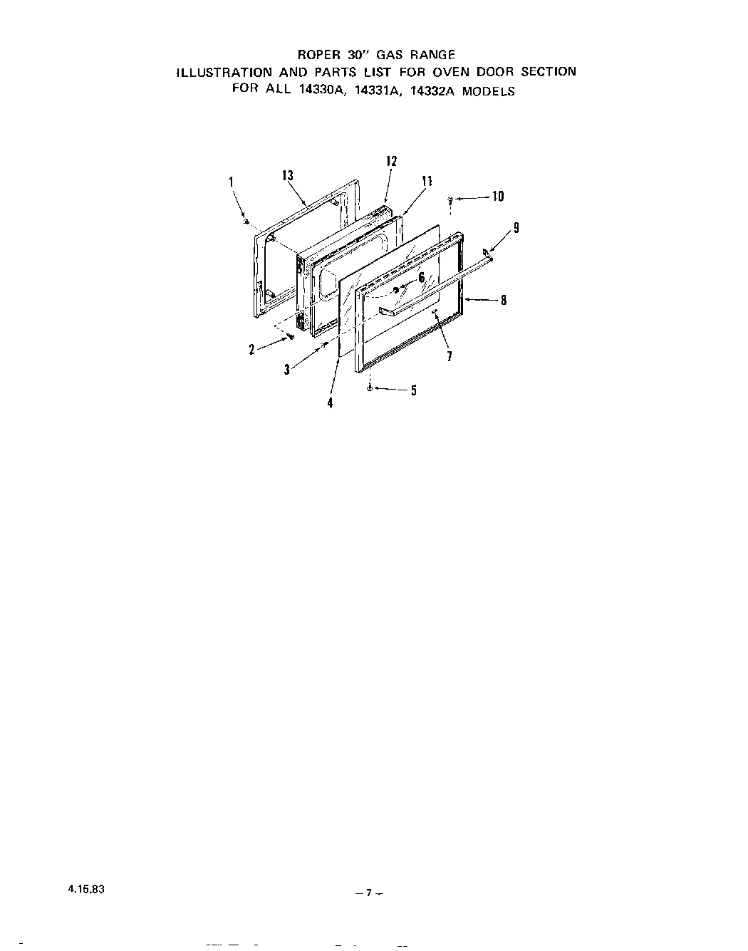 07 - OVEN DOOR