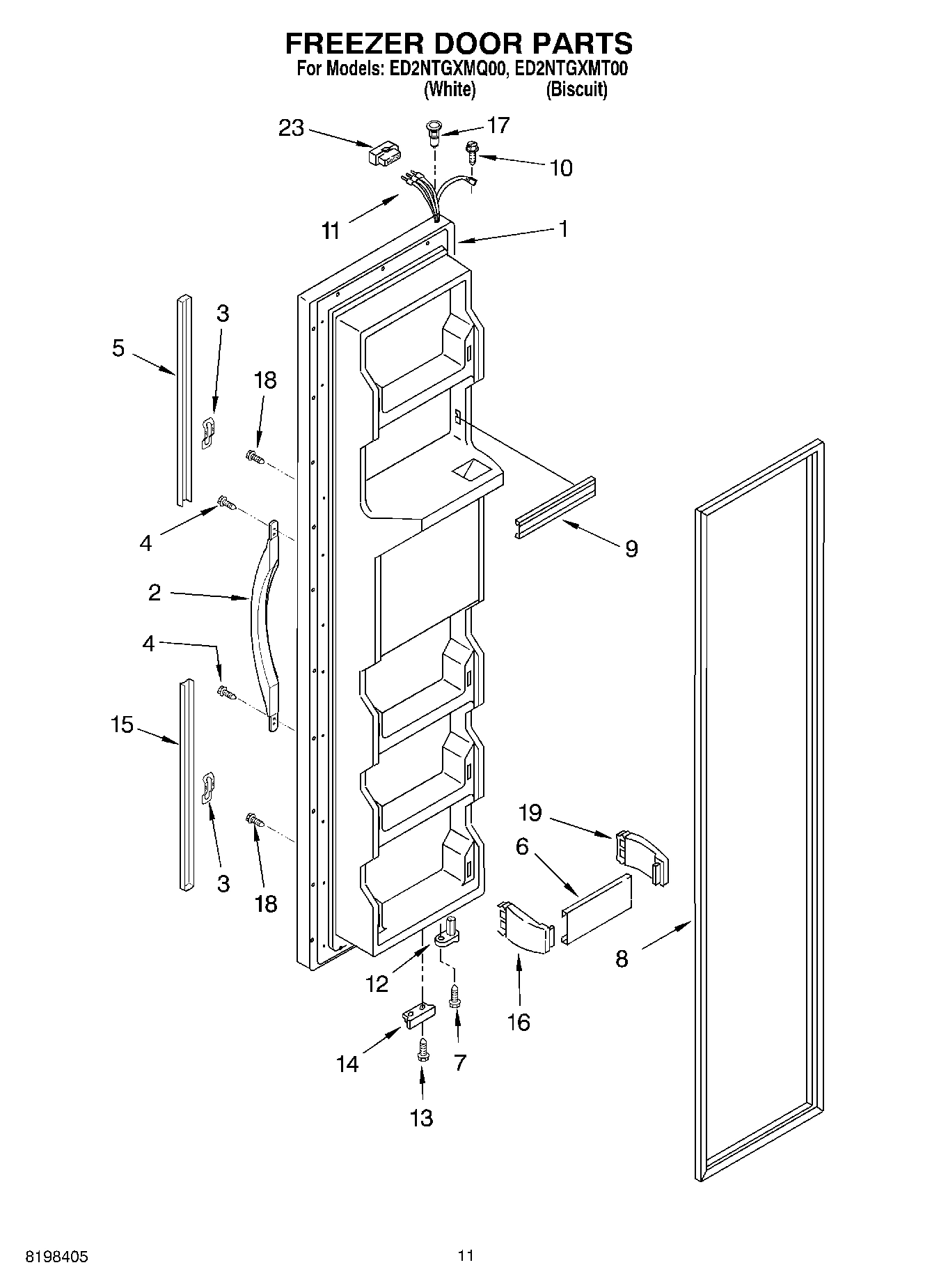 07 - FREEZER DOOR PARTS