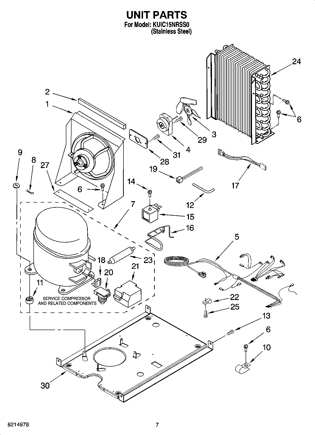05 - UNIT PARTS, OPTIONAL PARTS (NOT INCLUDED)
