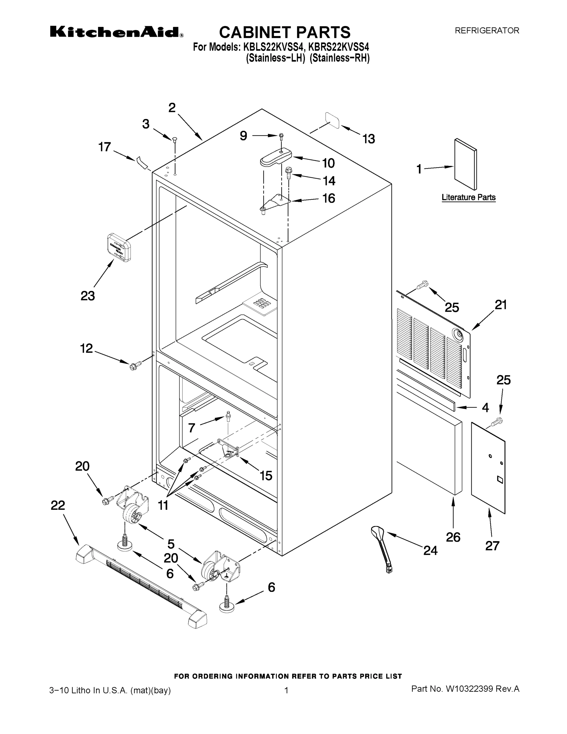 01 - CABINET PARTS