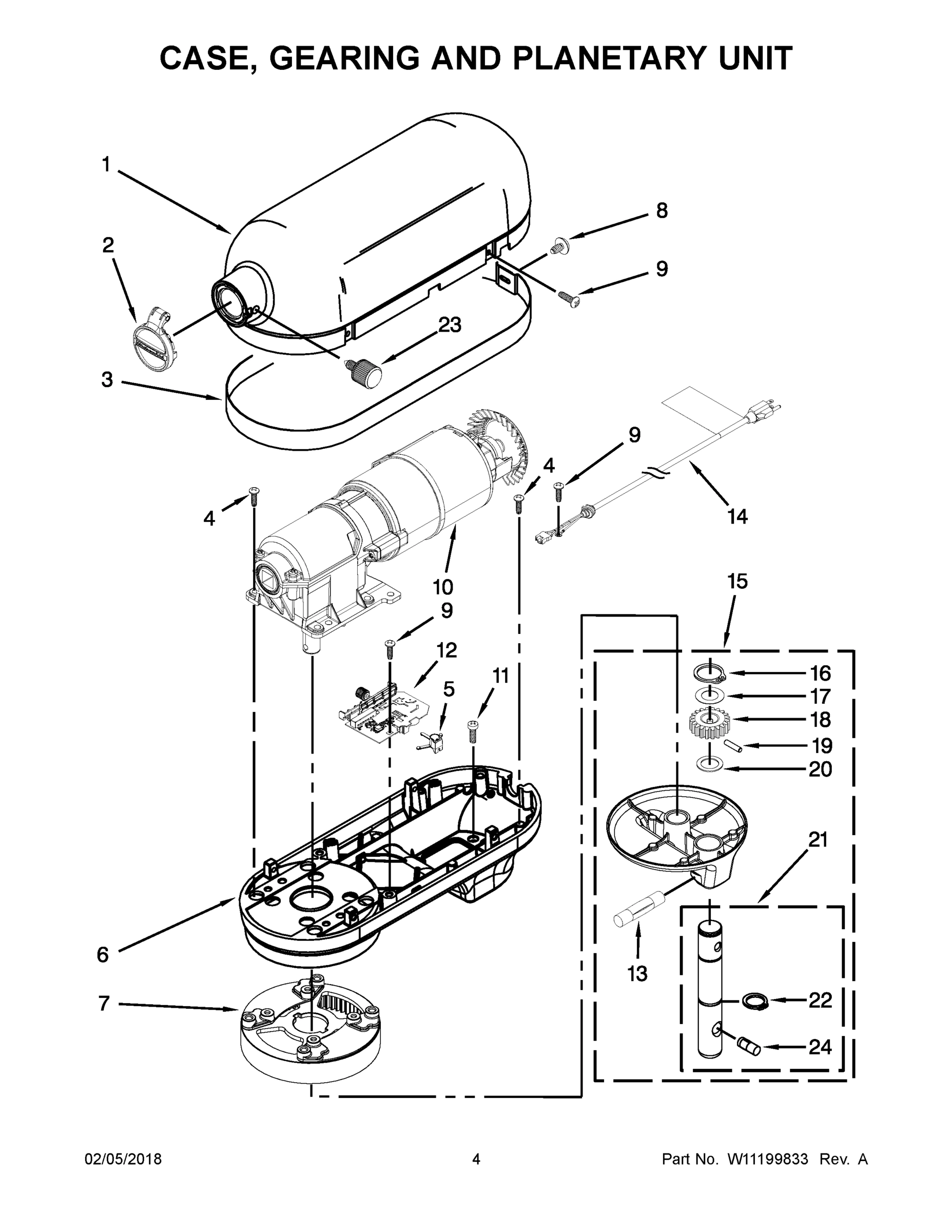 03 - CASE, GEARING AND PLANETARY UNIT