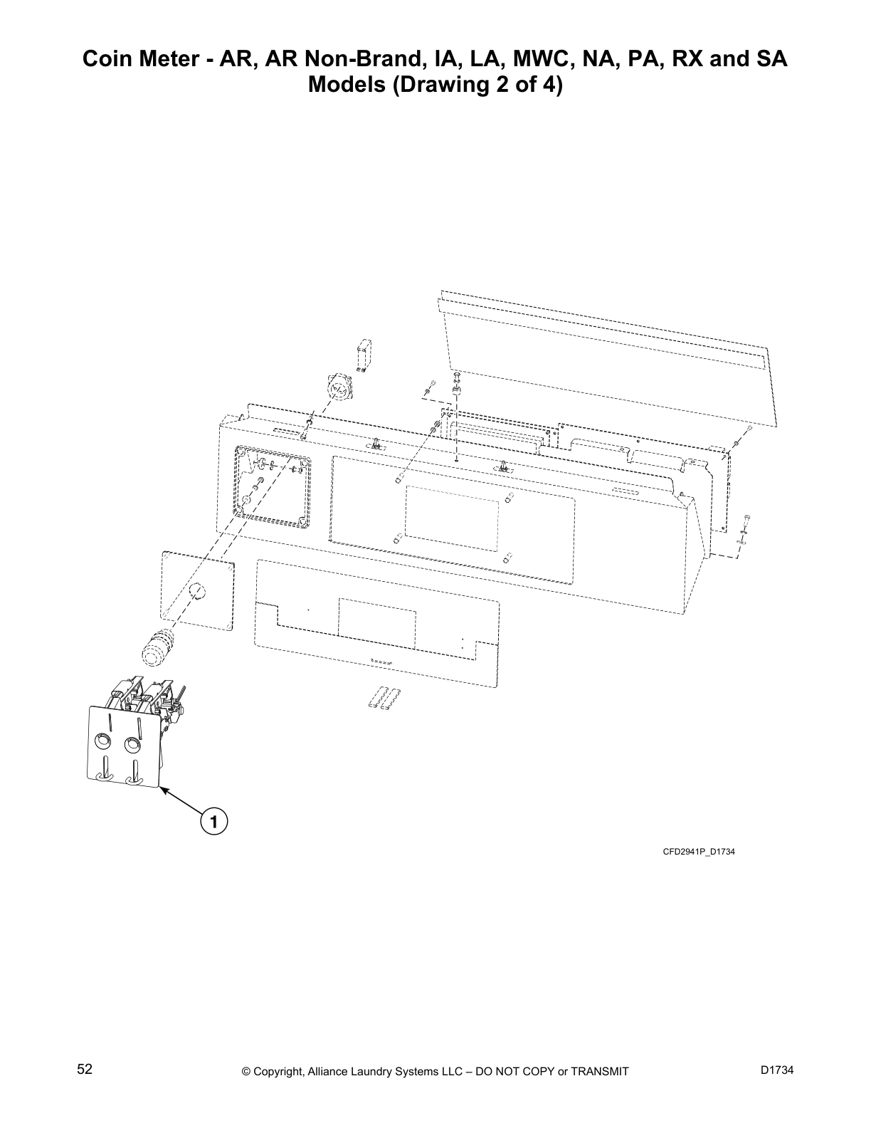 Coin Meter - AR, AR Non-Brand, IA, LA, MWC, NA, PA, RX and SA
Models (Drawing 2 of 4)