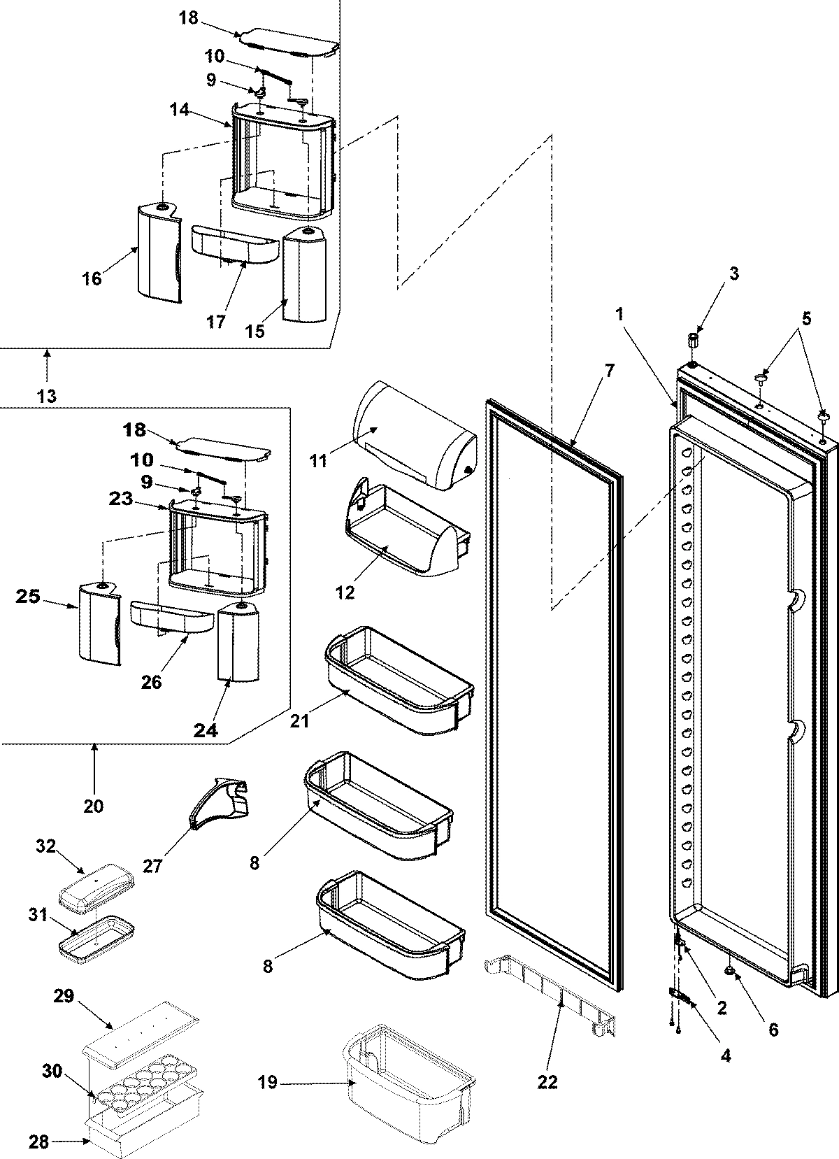 16 - REFRIGERATOR DOOR