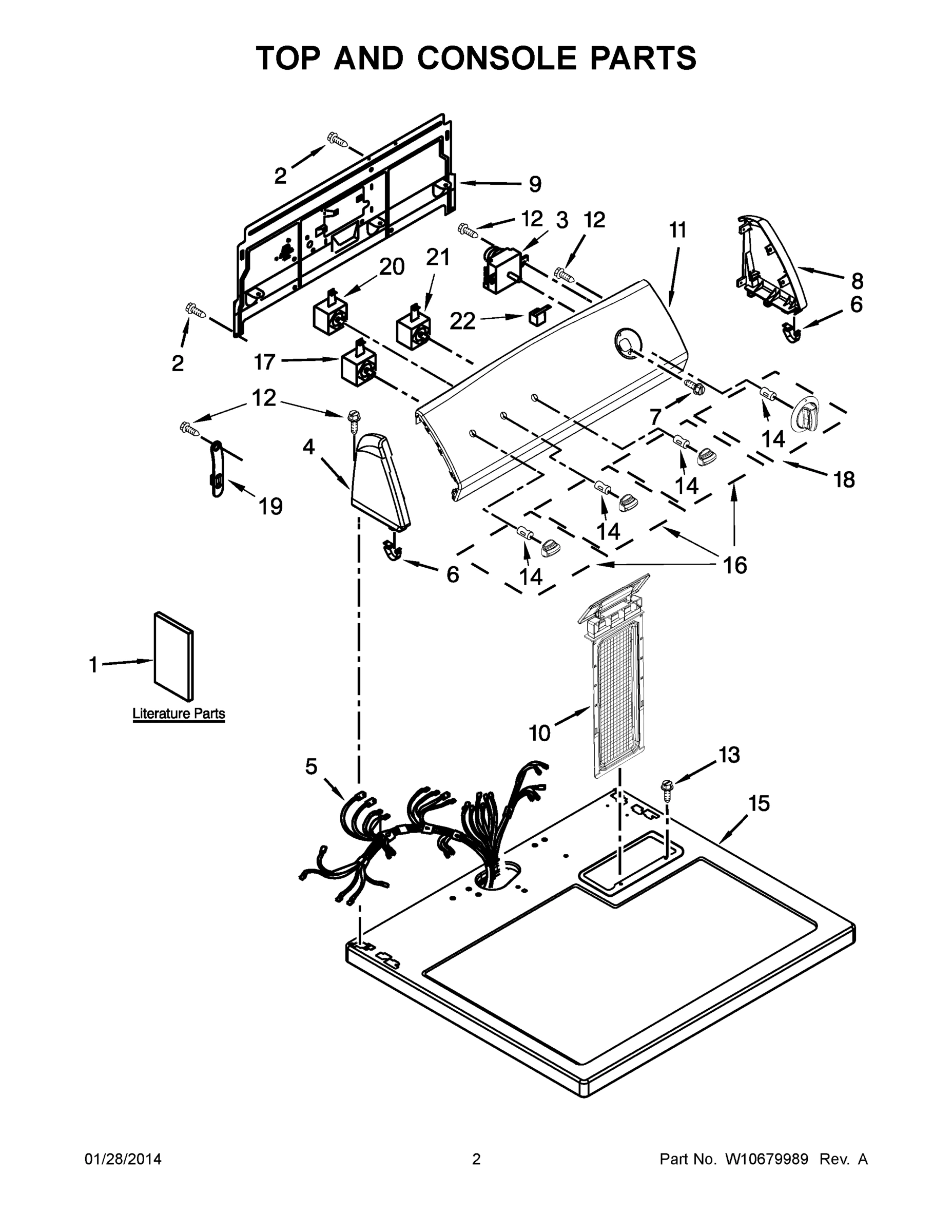 02 - TOP AND CONSOLE PARTS