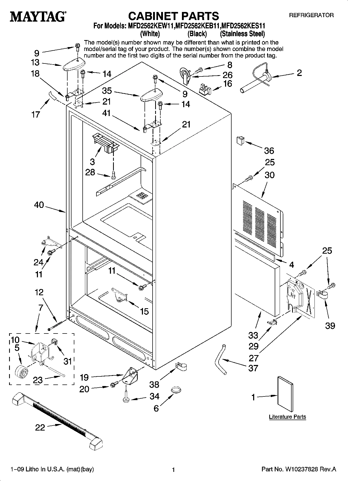 01 - CABINET PARTS
