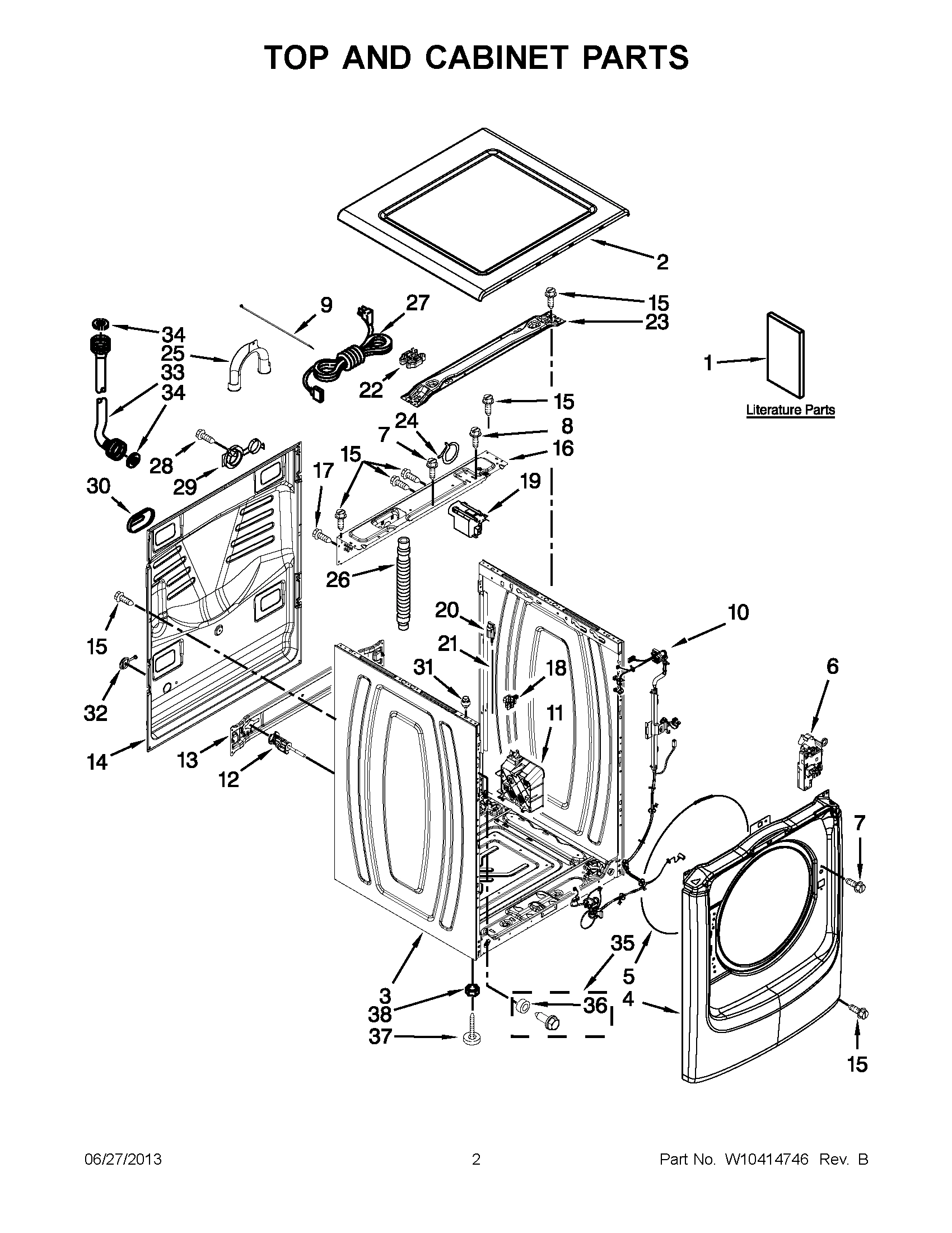 01 - TOP AND CABINET PARTS