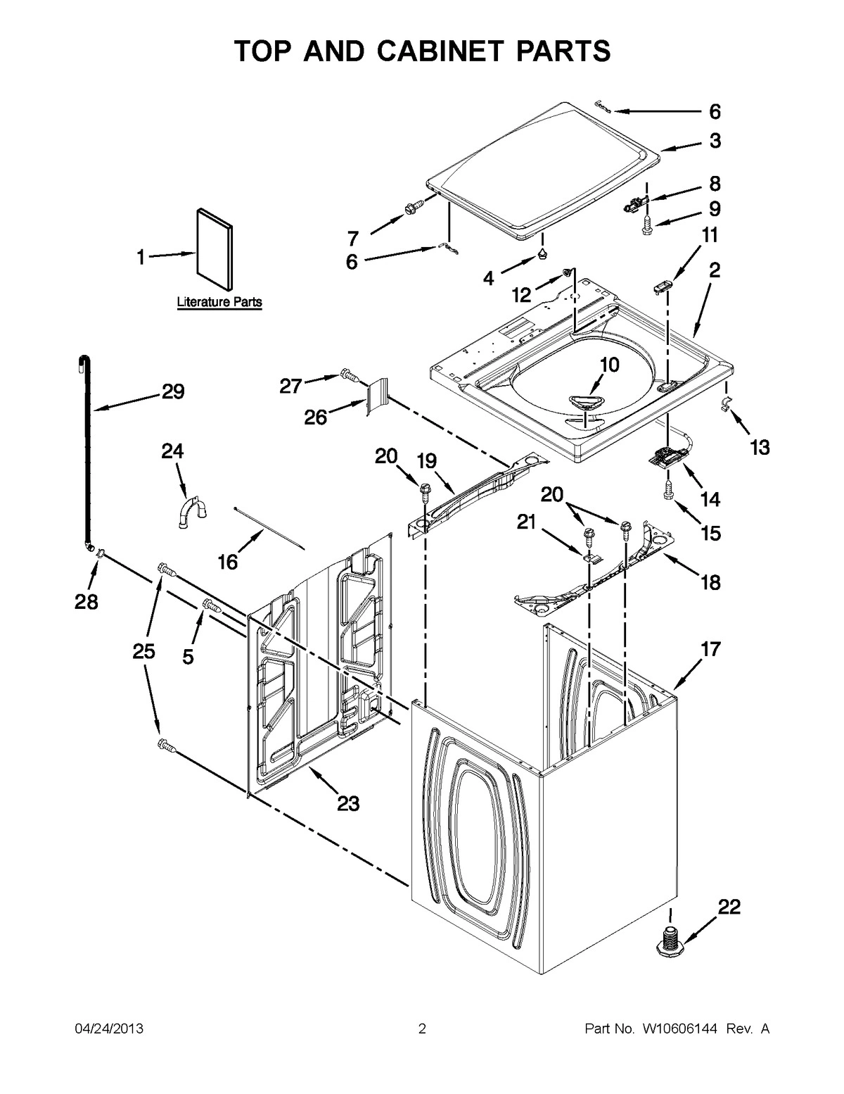 01 - TOP AND CABINET PARTS