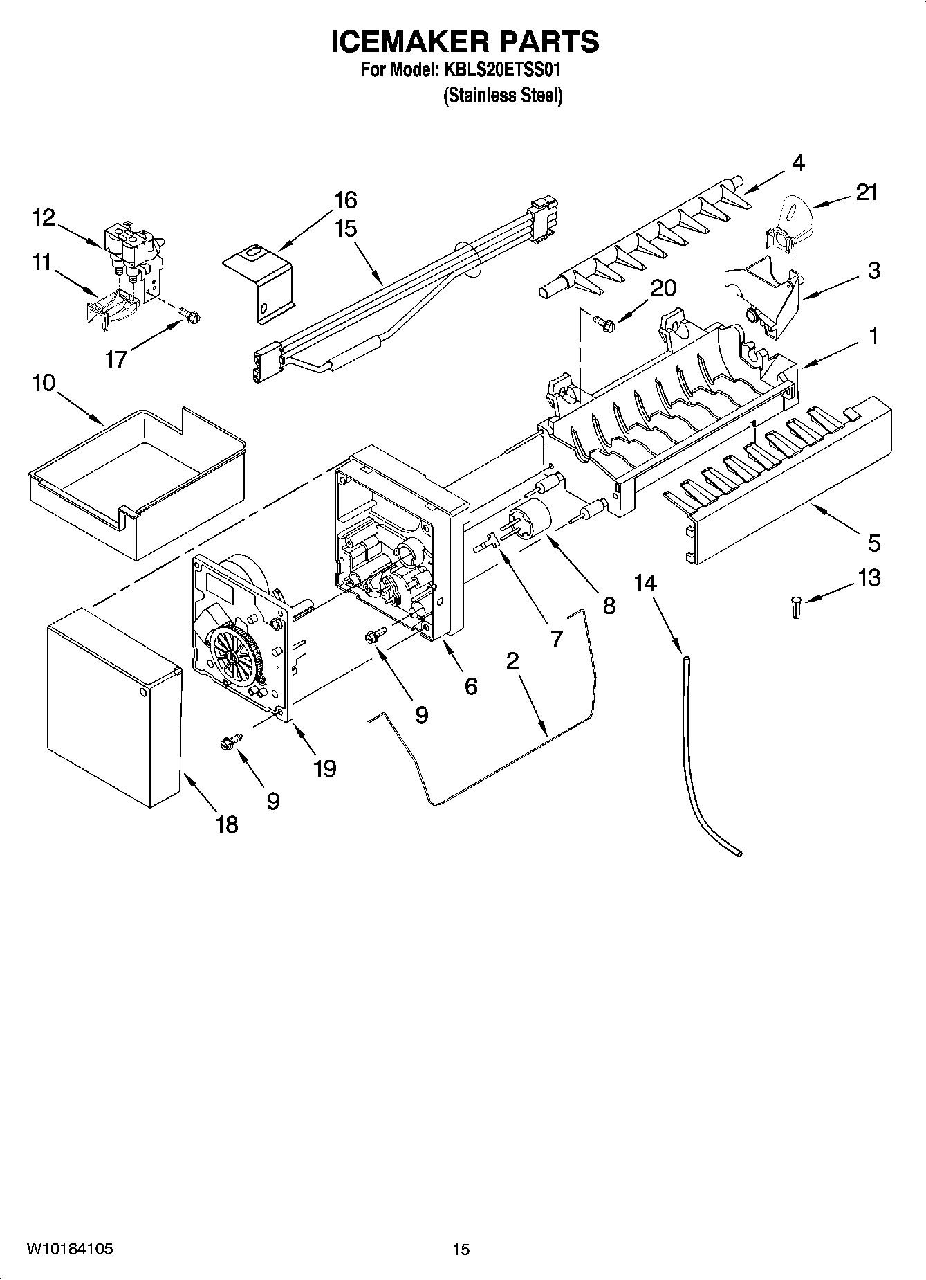 08 - ICEMAKER PARTS, OPTIONAL PARTS (NOT INCLUDED)