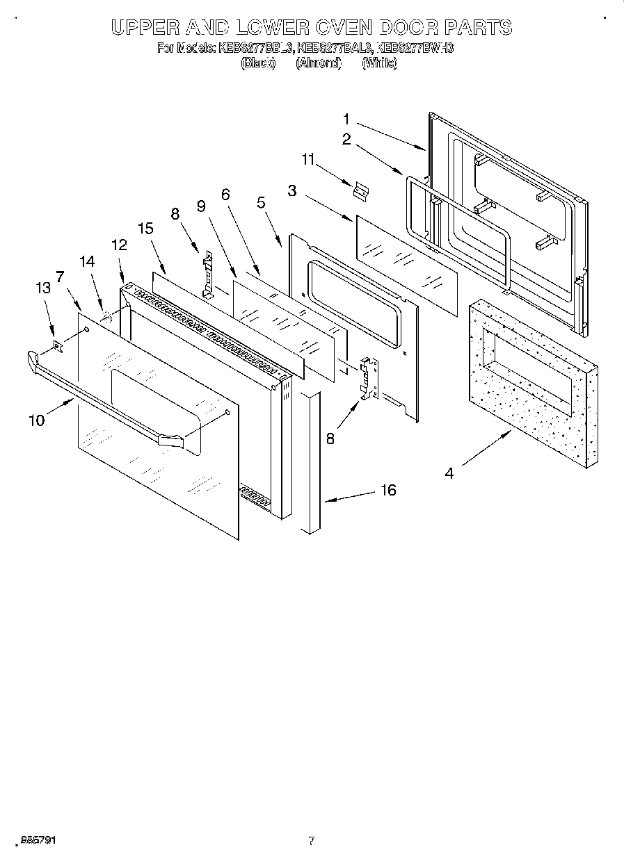 04 - UPPER AND LOWER OVEN DOOR
