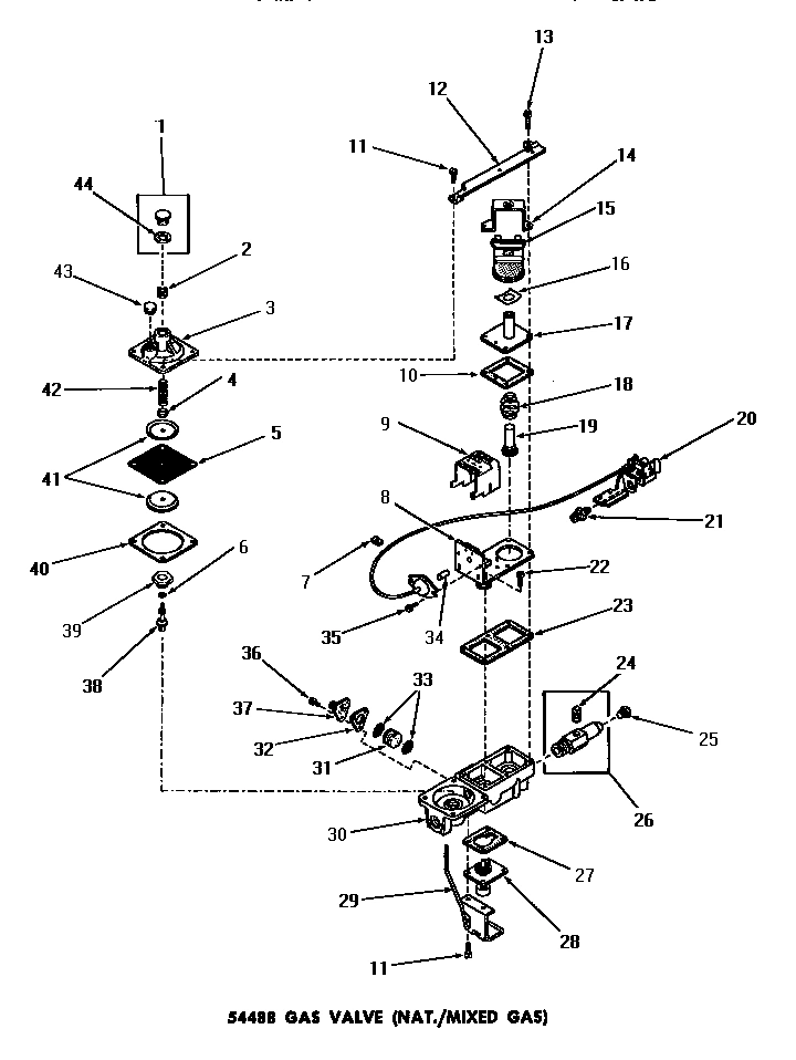 06 - 54488 GAS VALVE (NATURAL/MIXED GAS)
