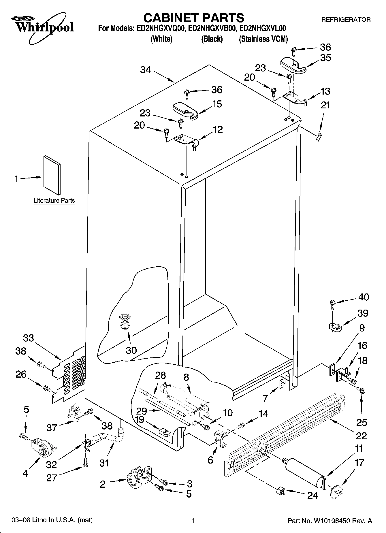 01 - CABINET PARTS