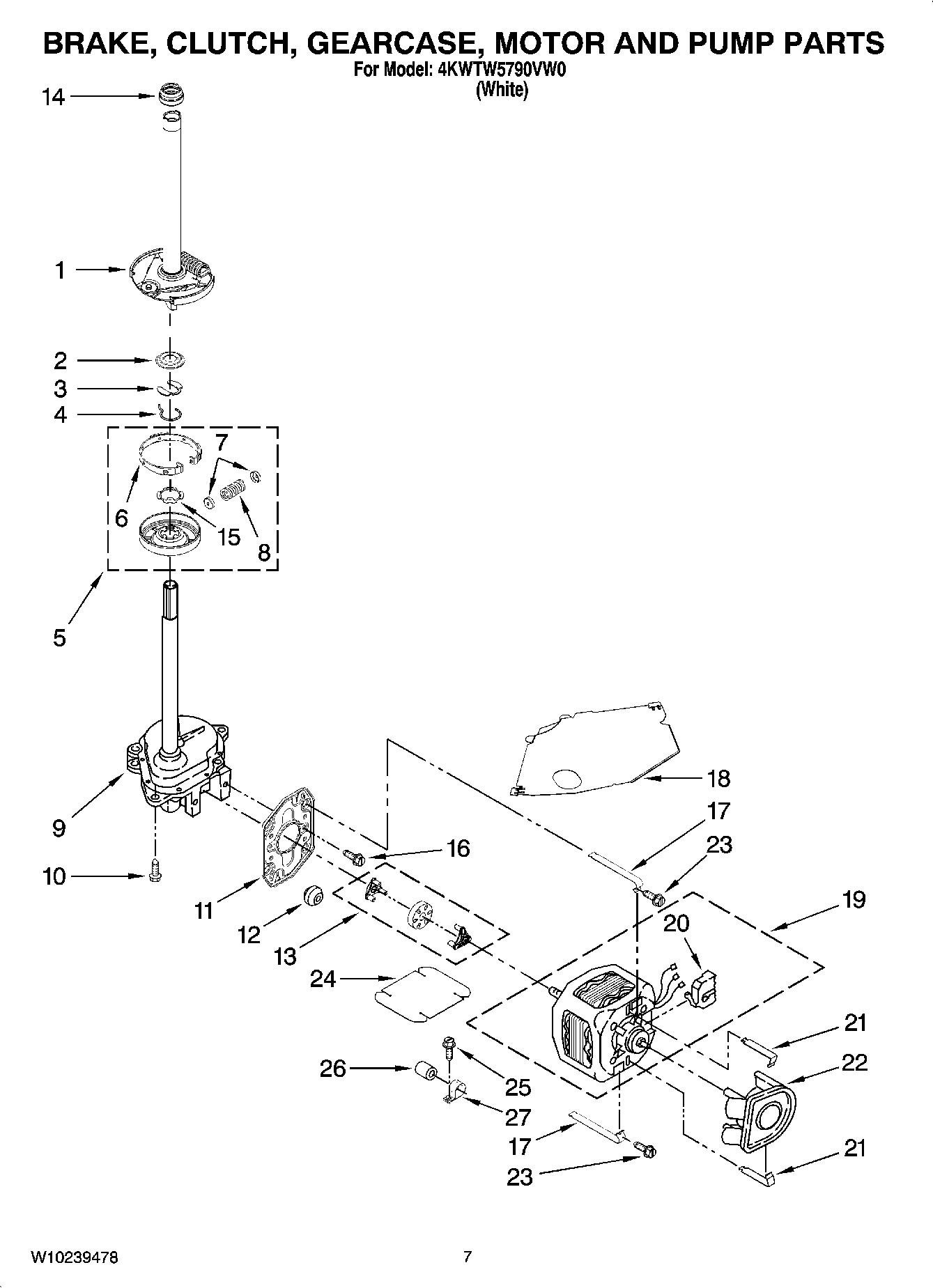 04 - BRAKE, CLUTCH, GEARCASE, MOTOR AND PUMP PARTS